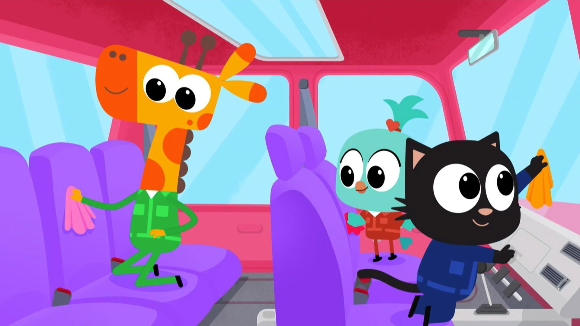 Milo, Lofty and Lark can't wait to  Dave the Mechanic at his garage and start fixing things!