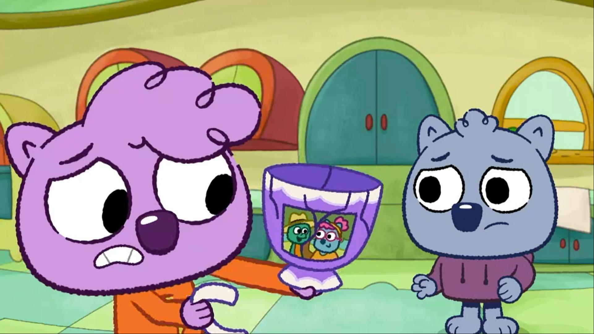 Zadie soothes Ellie to sleep with a story. / The Wombats fix Super’s favorite mug.