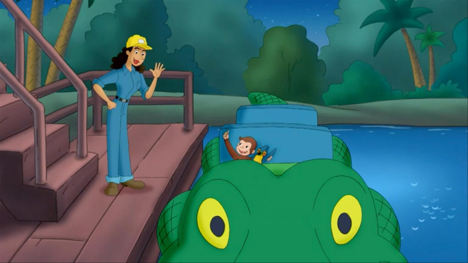 George loses Pirate Petey at the amusement park. / George builds a backyard ice rink.