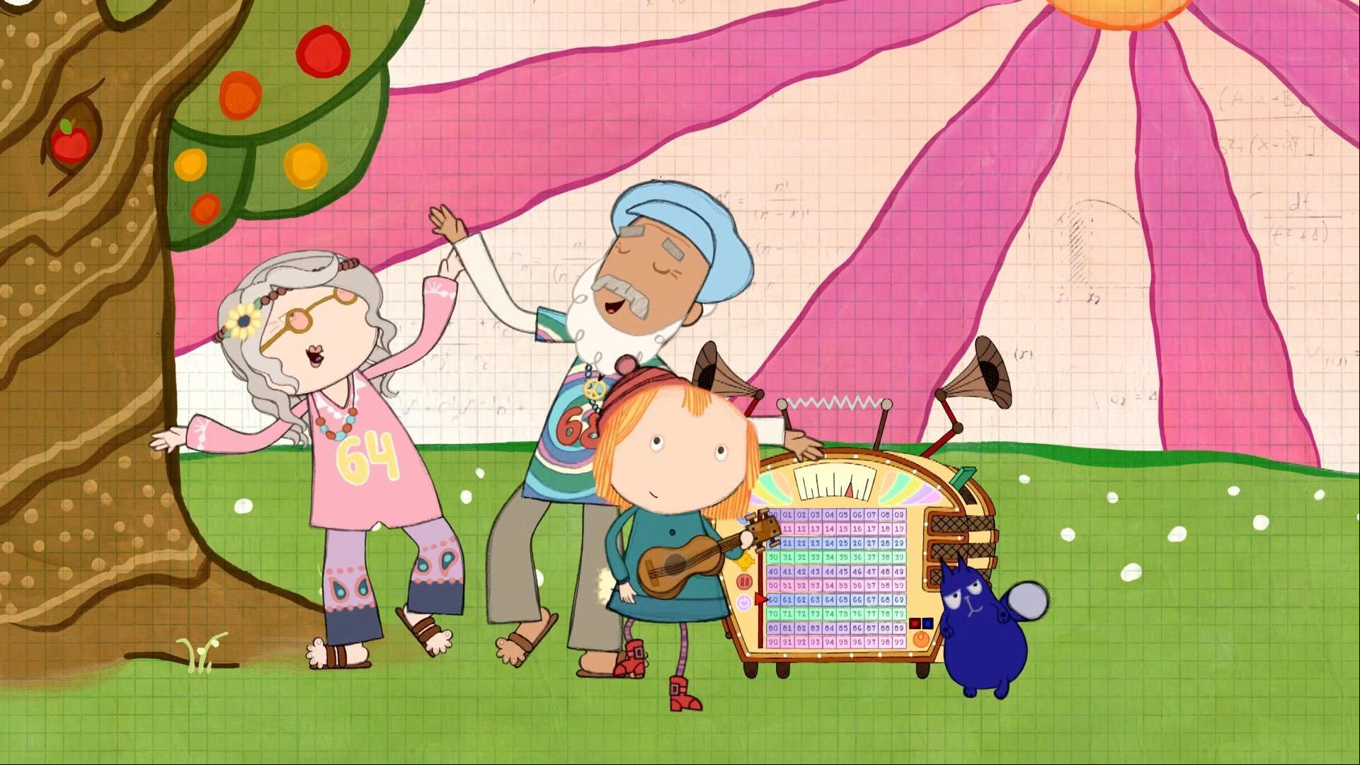 Peg and Cat help Peg's grandparents get their new music machine working.