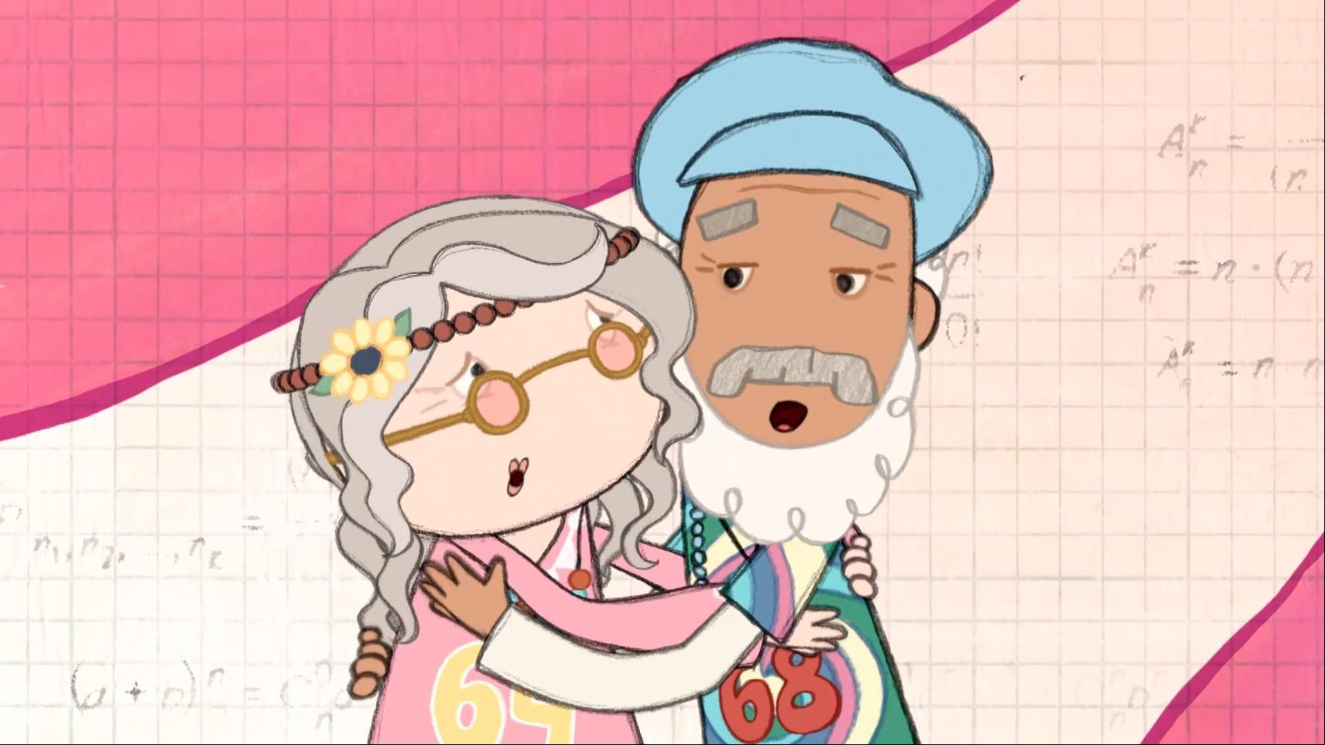 Peg's grandparents and their goats disagree on music. / Peg and Cat search for umbrellas.