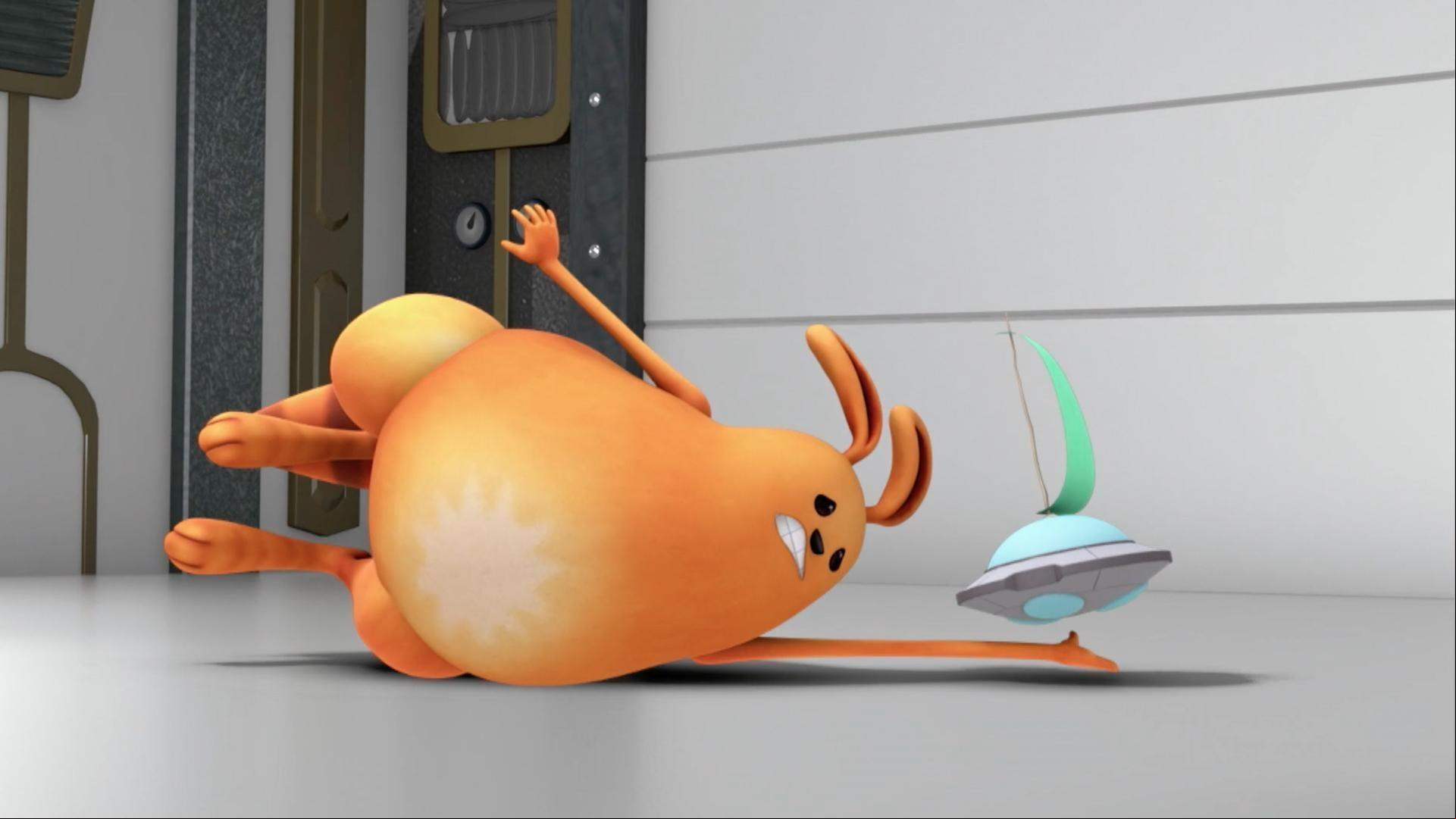The kids try to get Jet's new saucer to fly, but it's too heavy to fly on it's own.