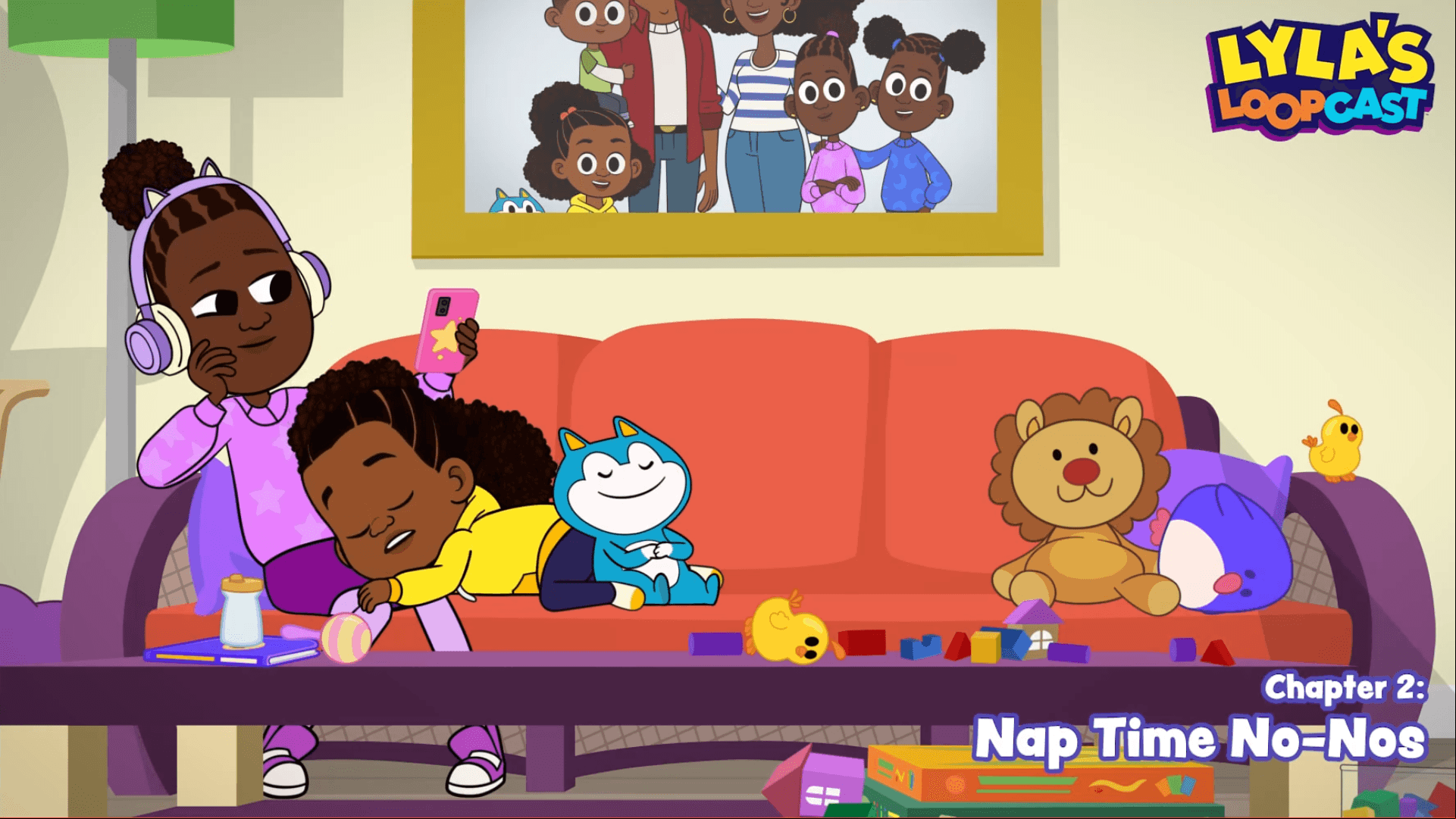 Lyla and Stu help Louisa get baby Alfie to take his nap.