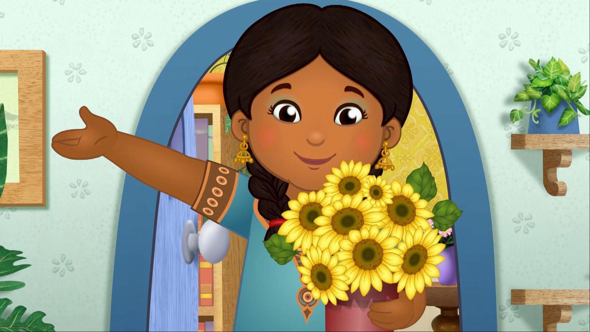 Dr. Anna makes a lassi - a drink like a smoothie.
