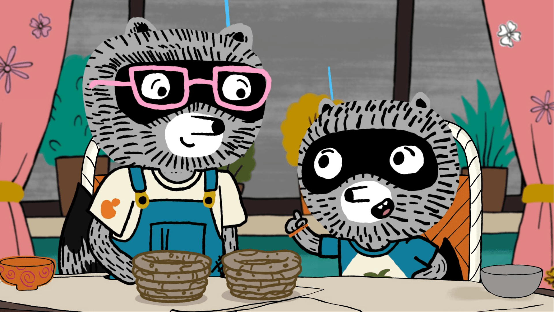 Carl turns his boredom into fun with his Mama by making clay pots to hold his collections.