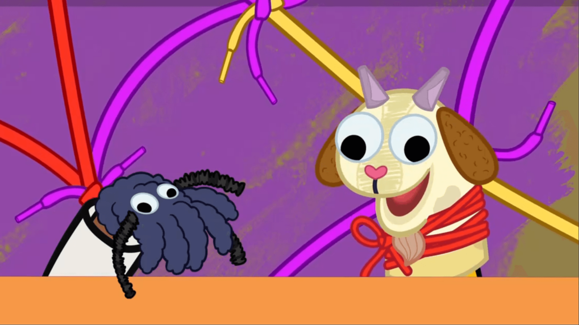 Lyla and Luke perform an Anansi and Goat folktale puppet play for Jamaica Day.