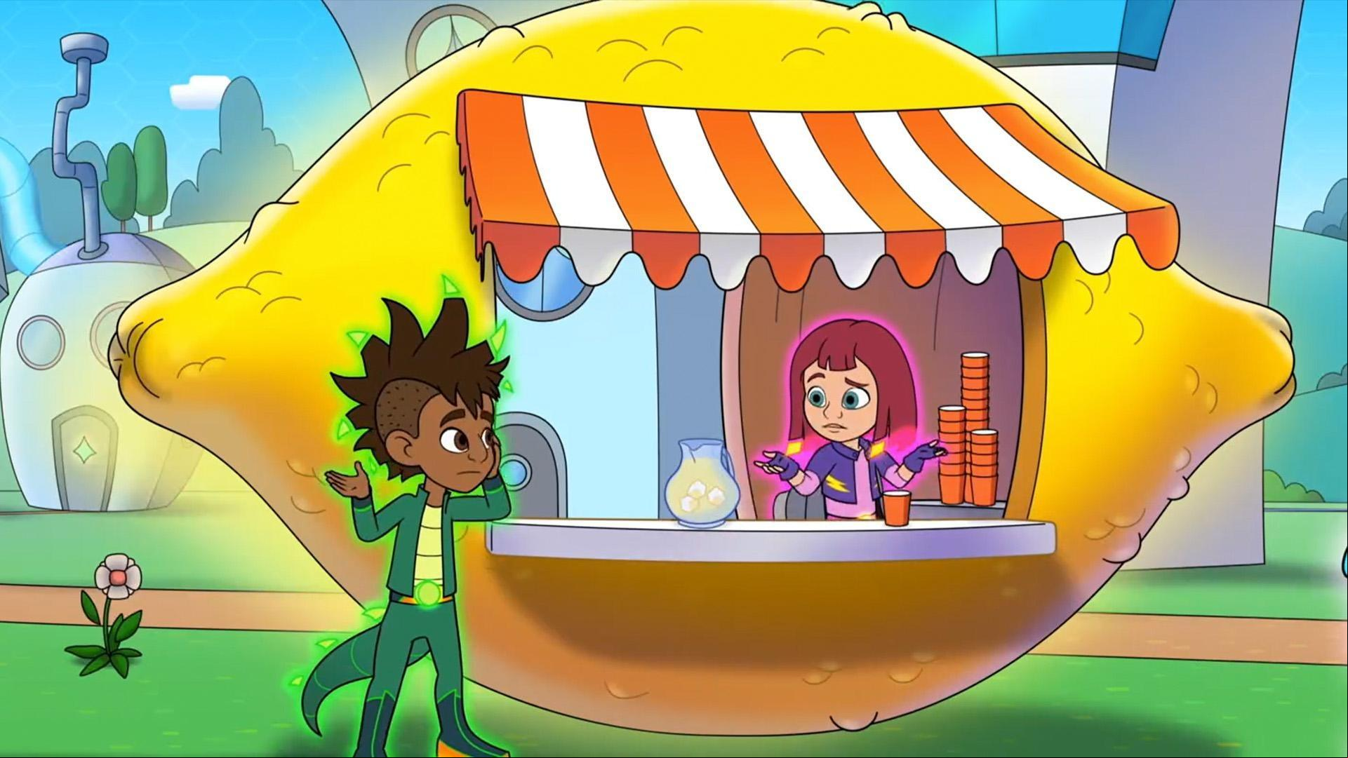 Entrepreneur Cora opens a lemonade stand and makes a plan with Dev and Rae to grow her business.