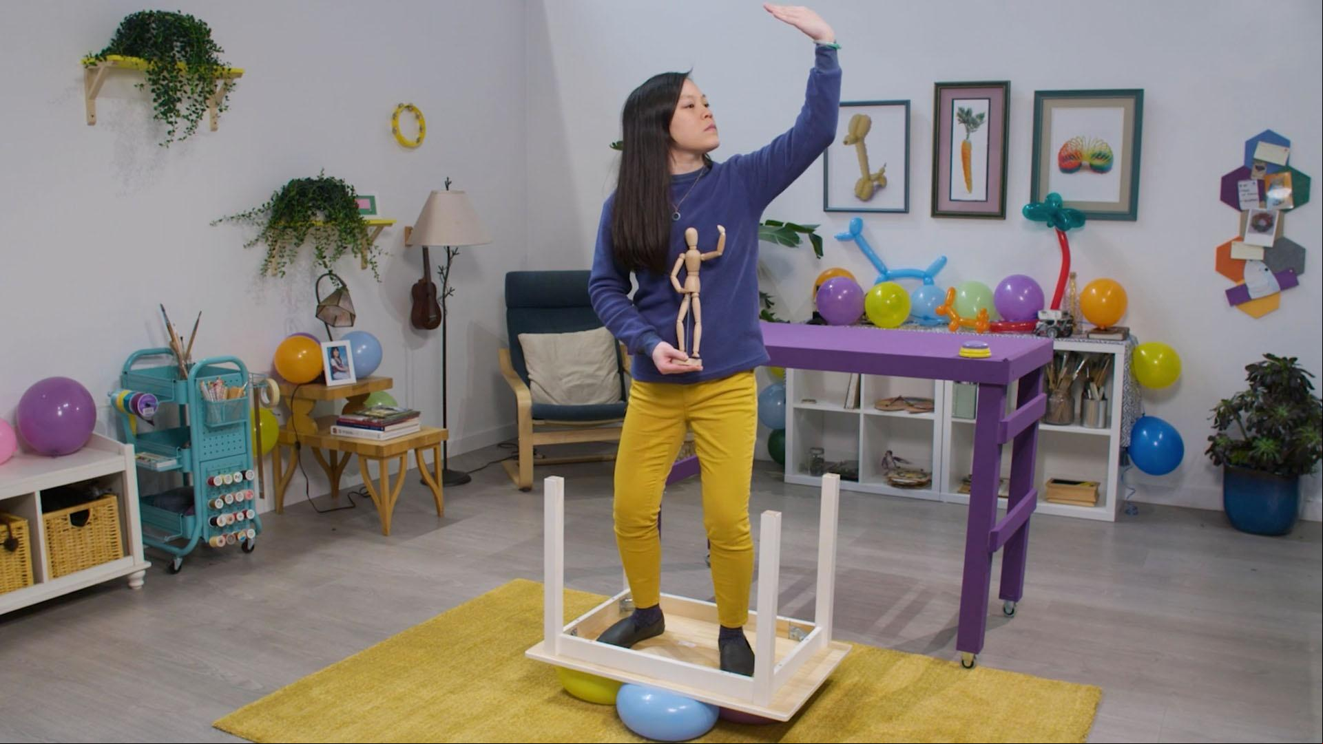  host Katie and guest, Sia, to learn incredible balloon magic tricks through science!