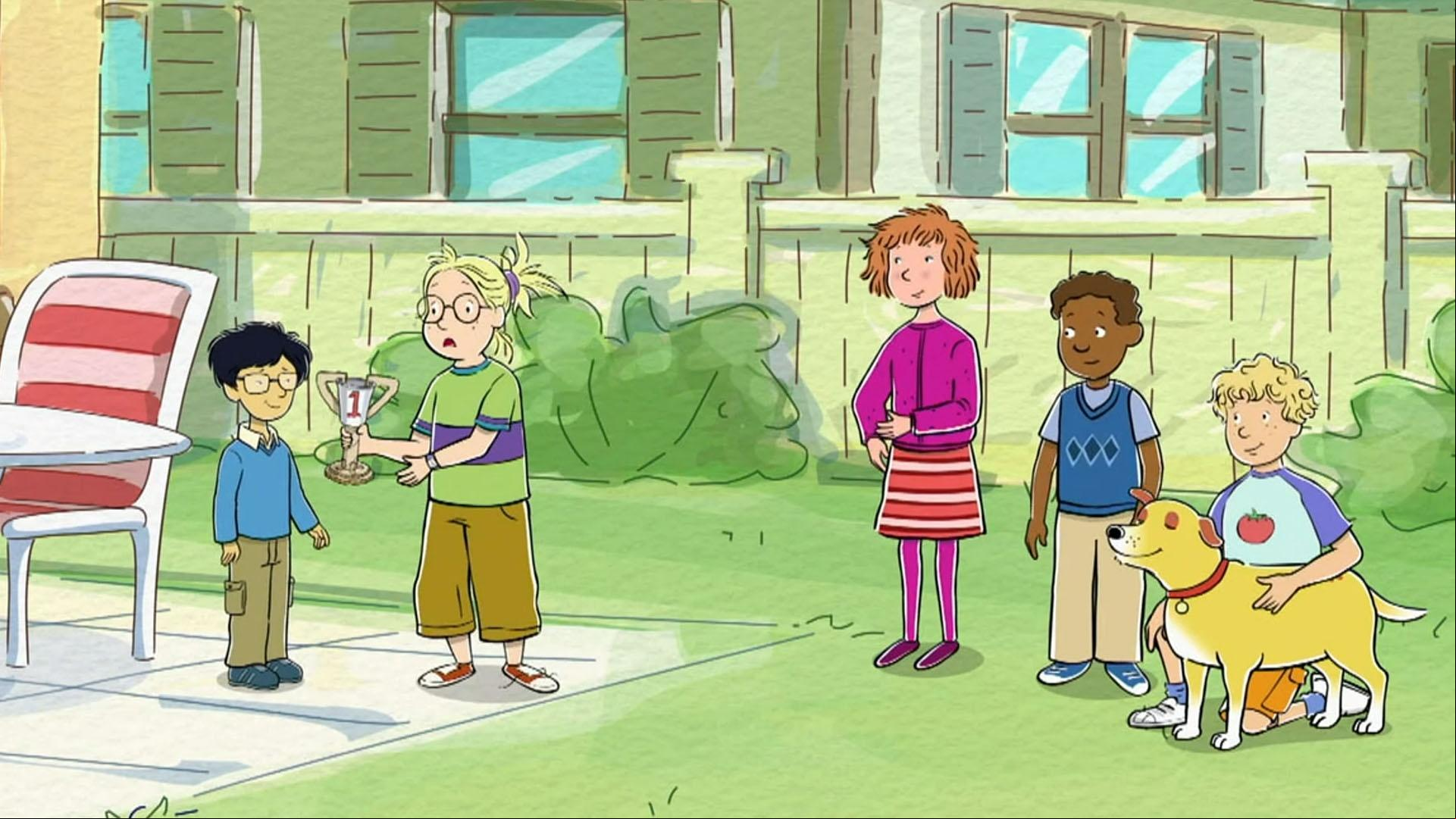 Truman and his cousin Stanley prevent a robbery./Milo makes up his own game so he can win.