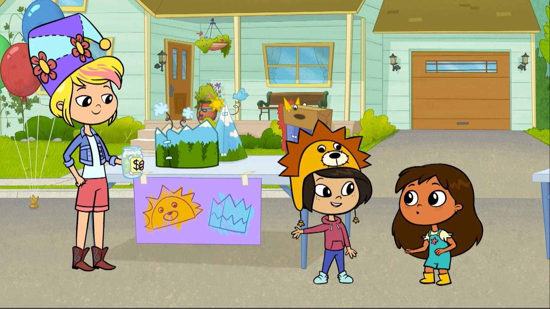 Rosie wants to be part of Neighborhood Market Day. / Rosie & Javi open a slime store.