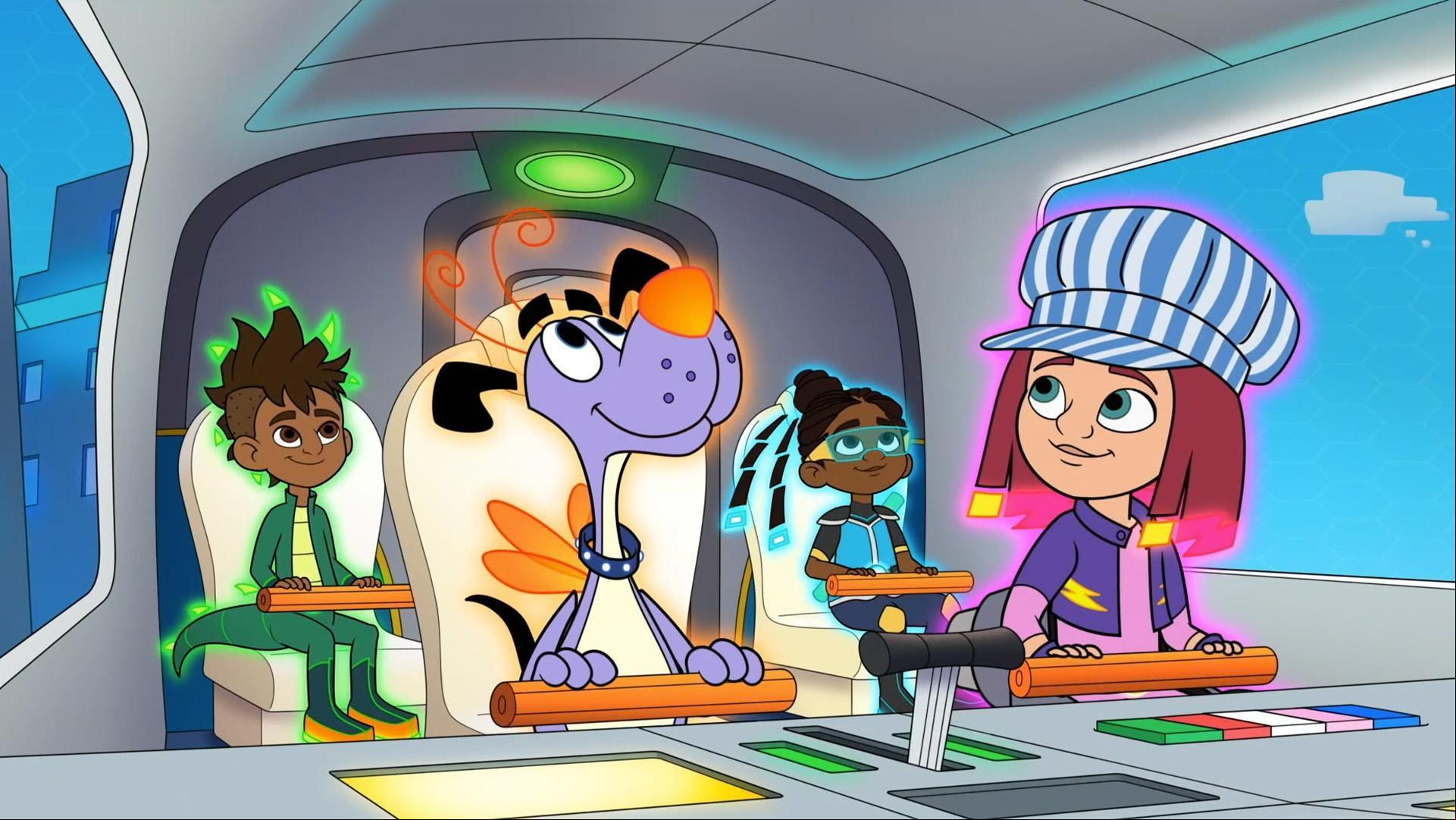 Rae takes on the job of a Train Engineer. / Dev needs to get organized as a Paleontologist.