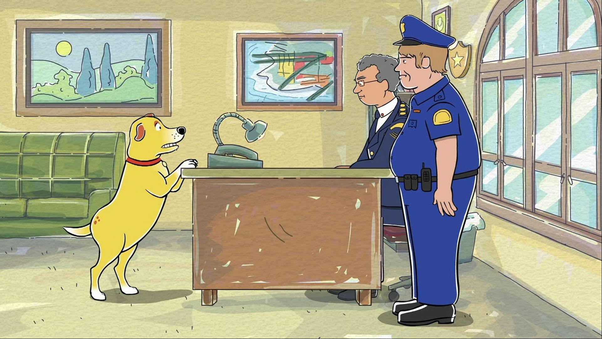 Martha wants solve crimes like Rascal the police dog./Helen wishes she could be a kid detective.