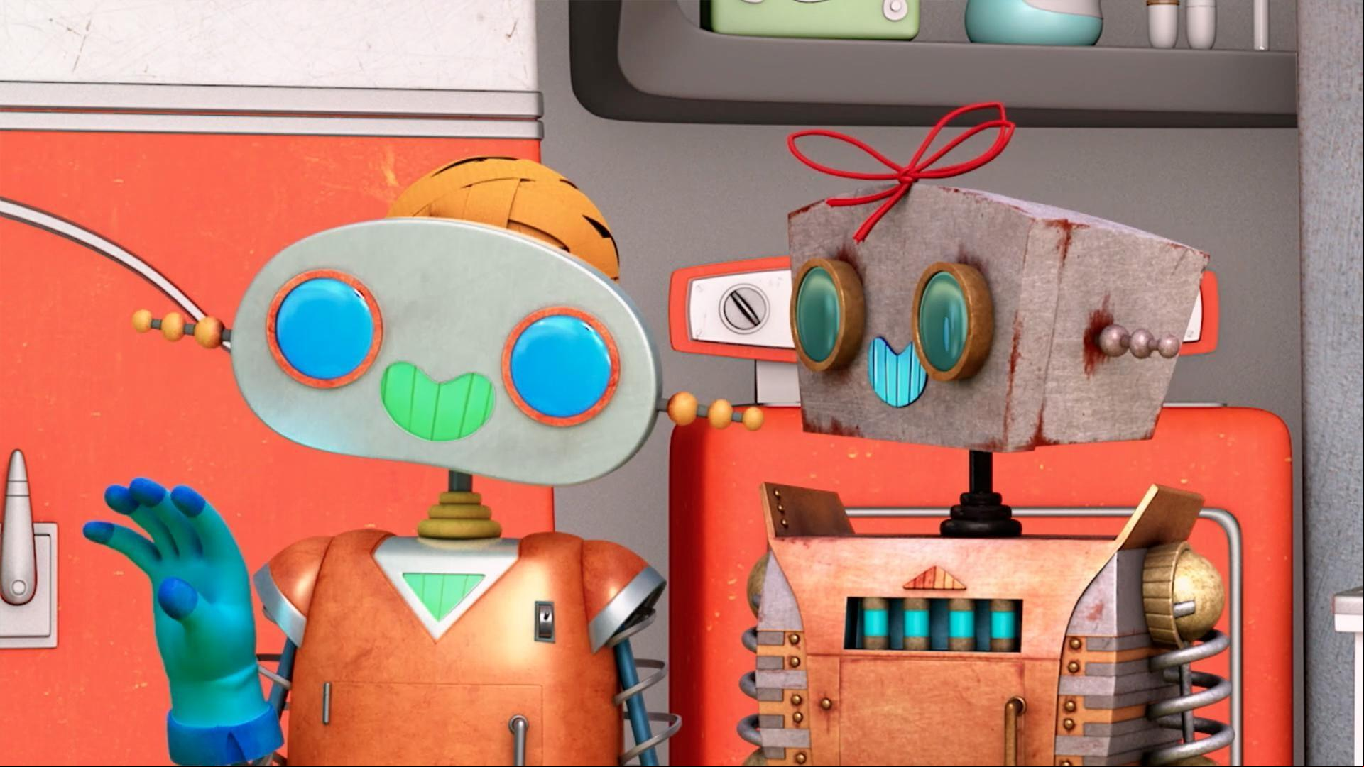 The kids  Celery in a space race./Sydney builds Sydney 2, a robot companion for Jet 2.