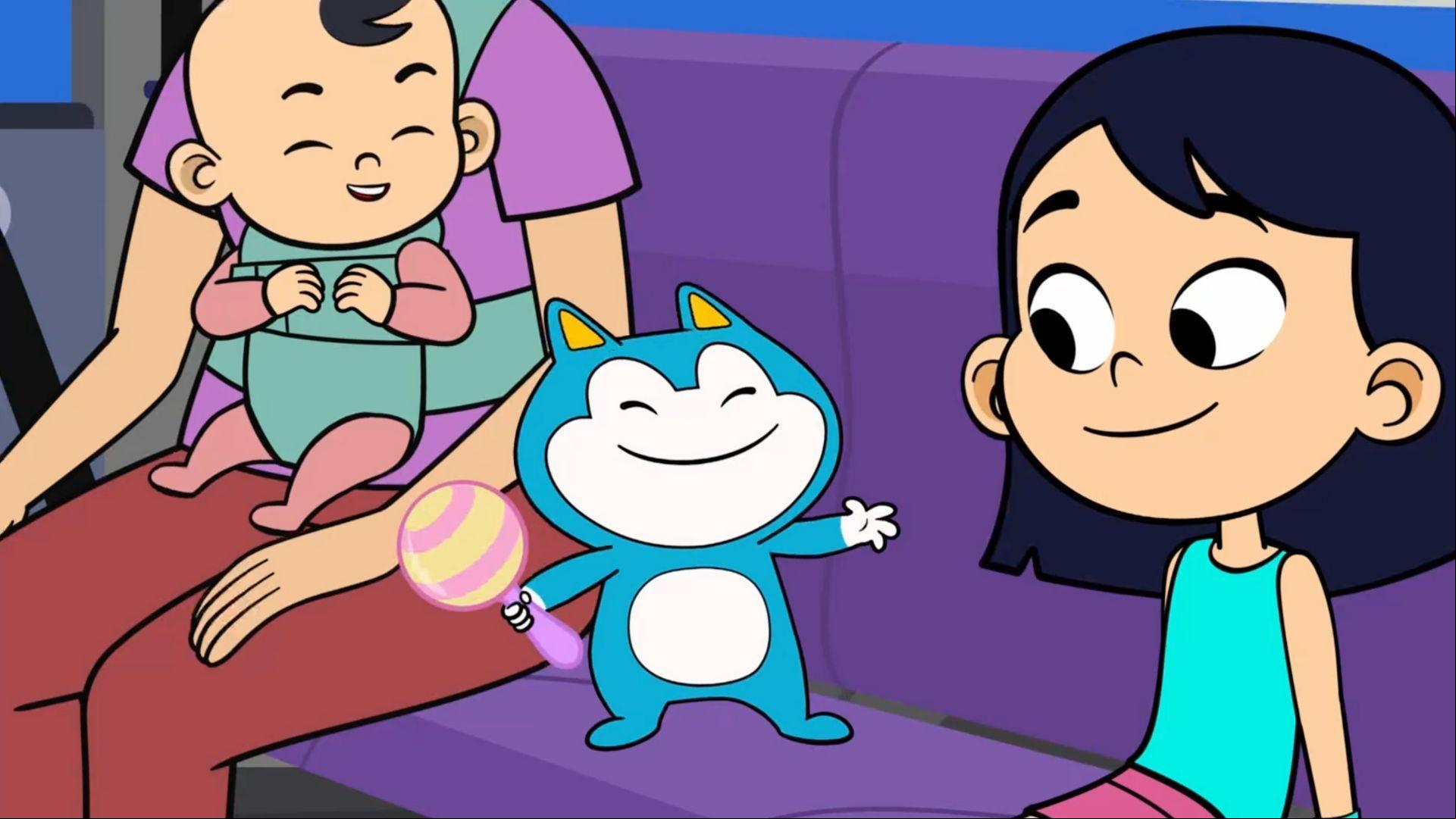 Stu is having a fun time on the bus while Lyla and Louisa rush to find him