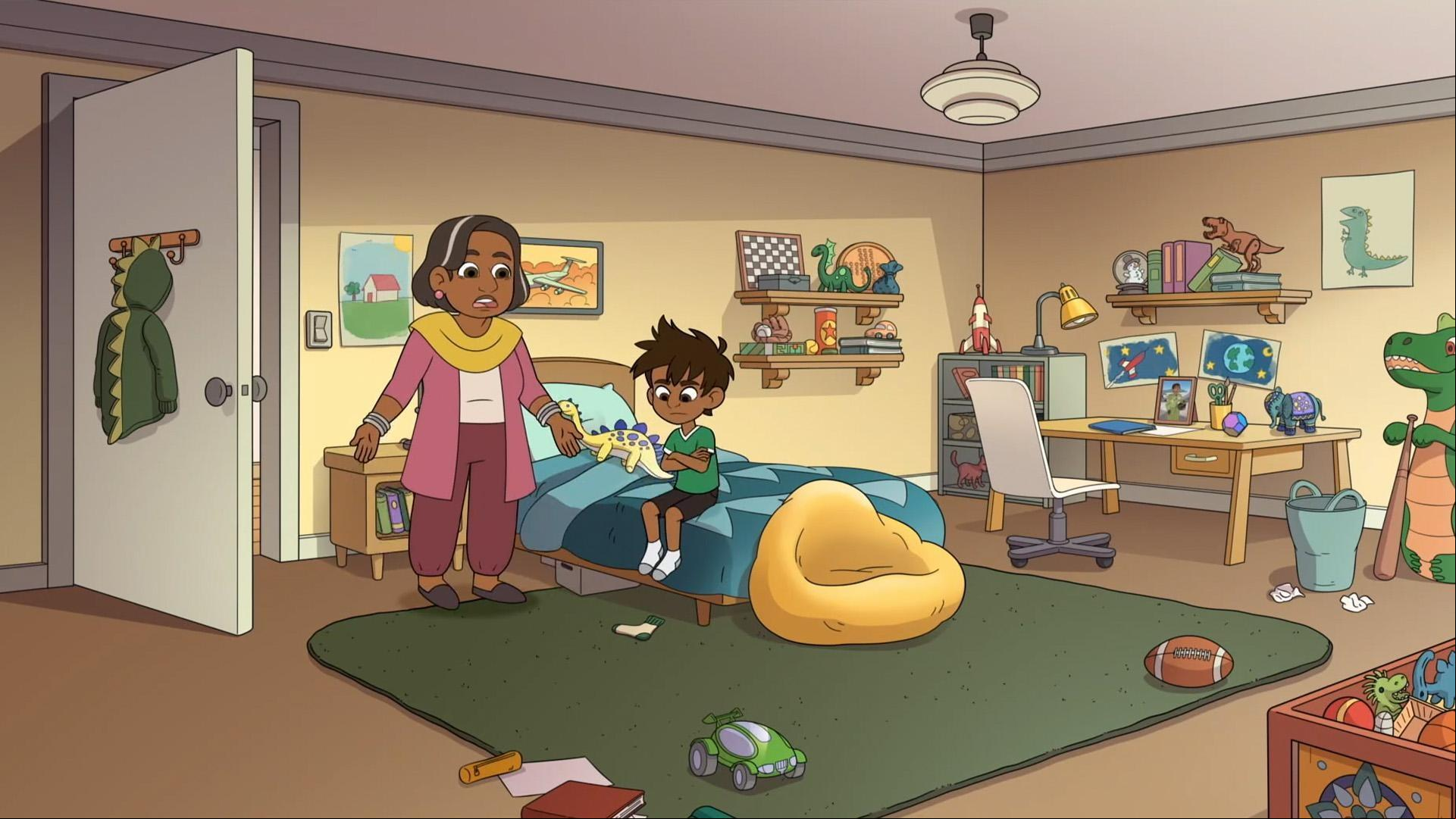 Dev takes on the job of a salesperson in a Skillsville toy store.