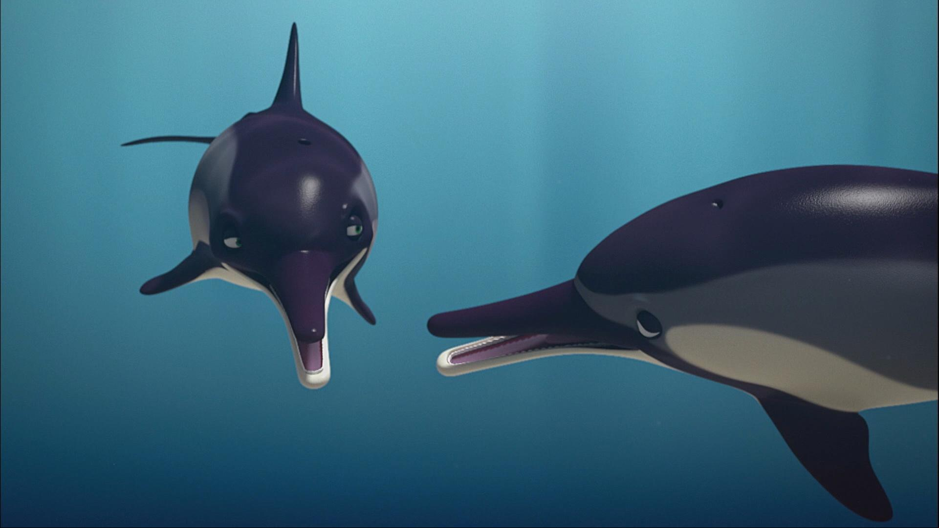 The kids accidentally release a fear smell alarm./Dorsal and his friend Spin are reunited.