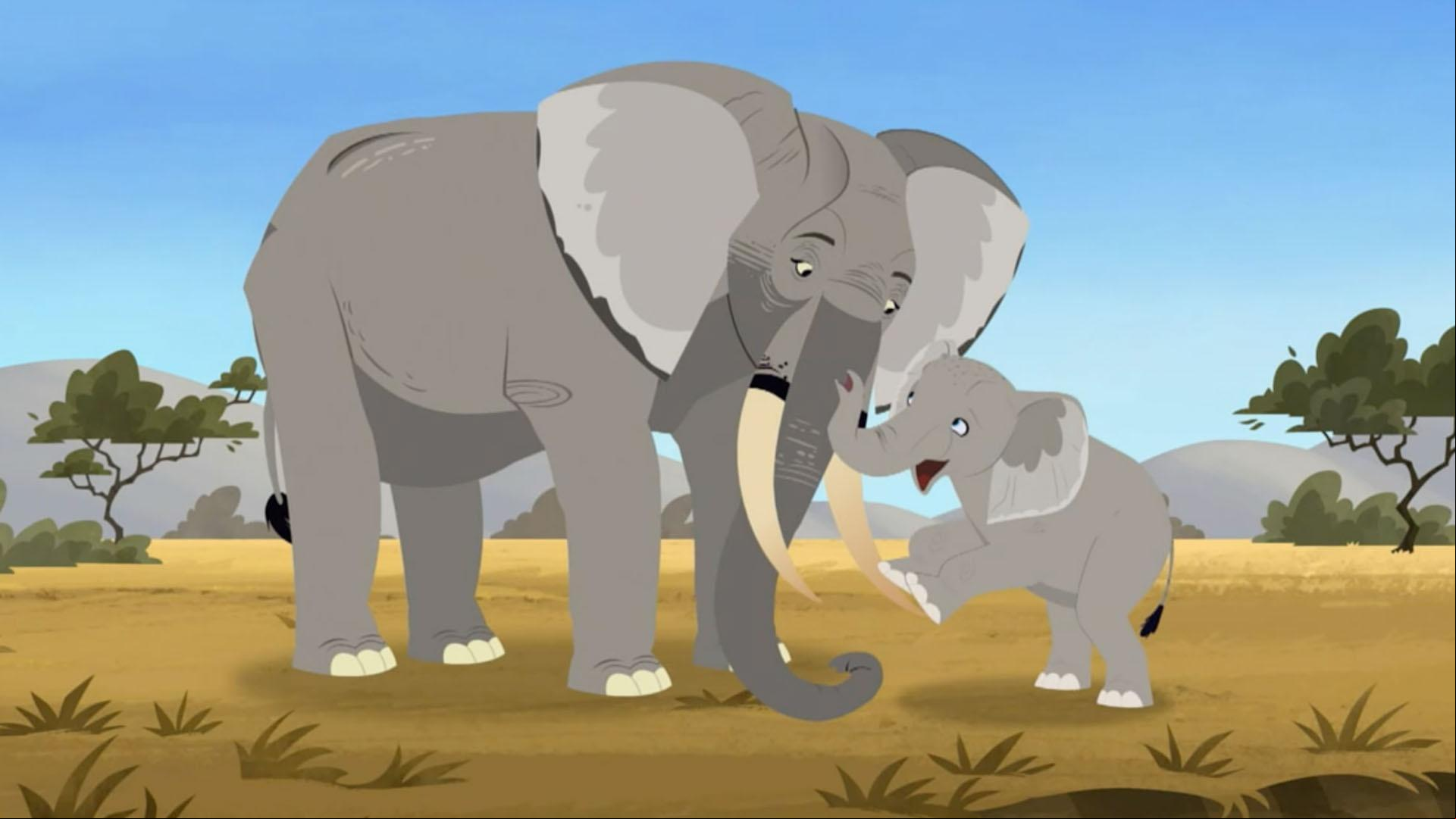 The brothers rescue a lost baby elephant and shelter him until they can locate his mother.