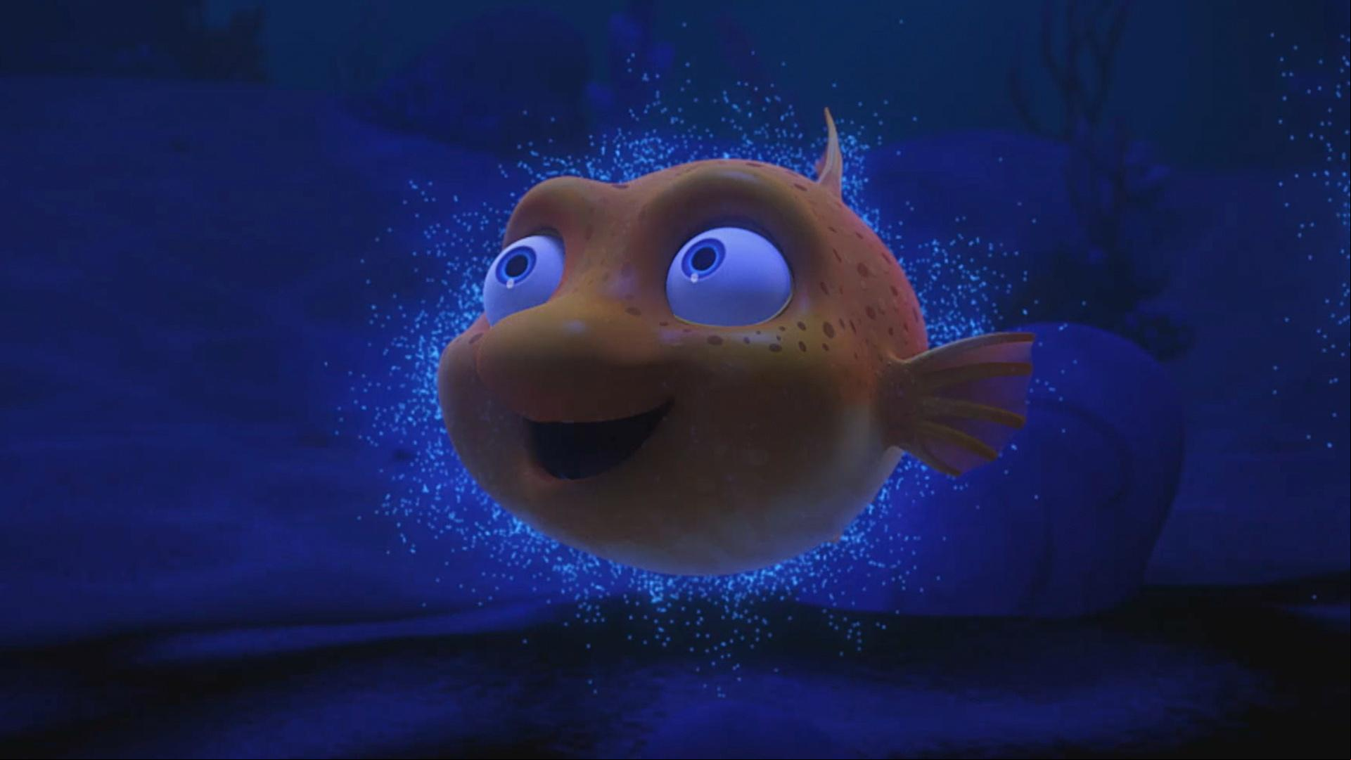 The gang looks at the sparkles in the sky while camping./The kids play with Tyke the seal.