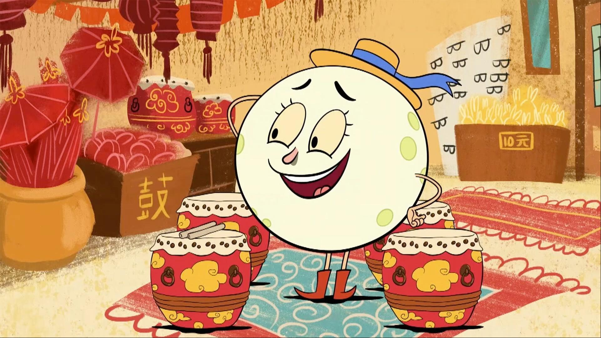 Luna sings about the drums and bells of China.
