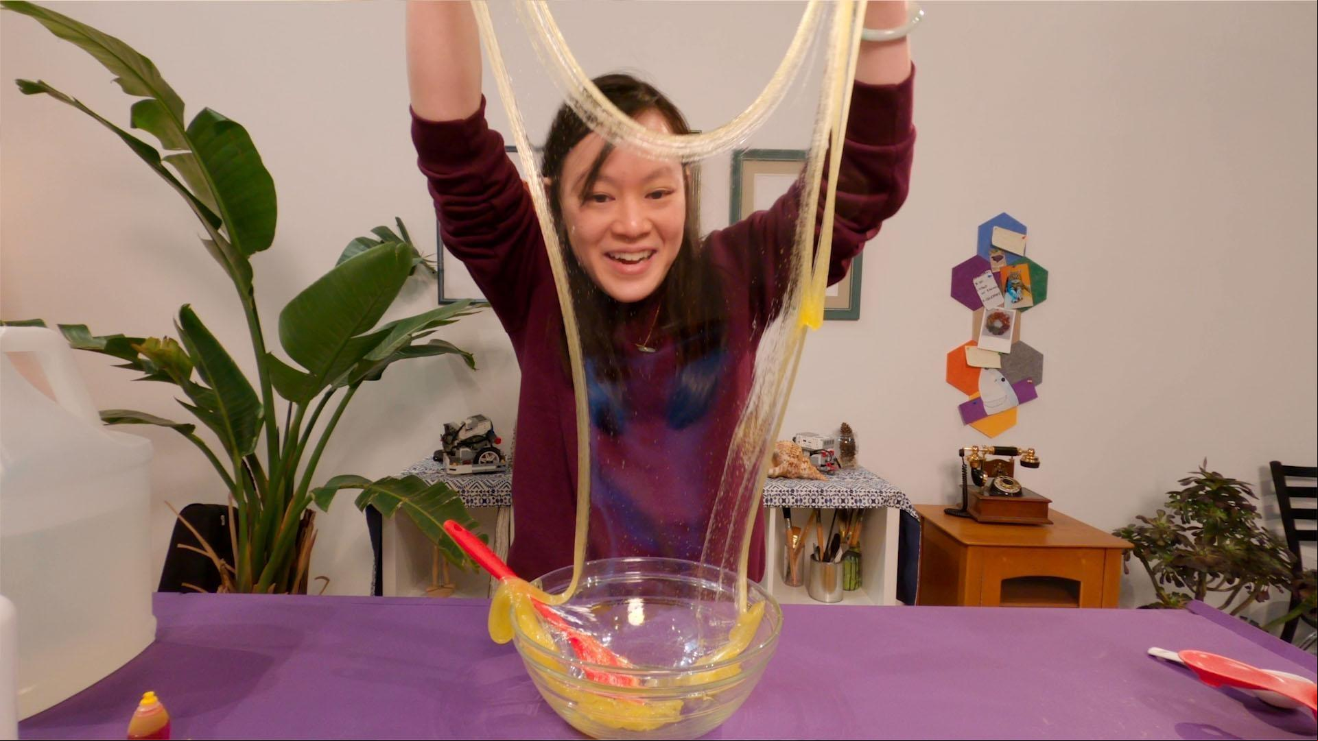  Katie and her guest, Sia, as they teach us about slugs and how to make slime at home!