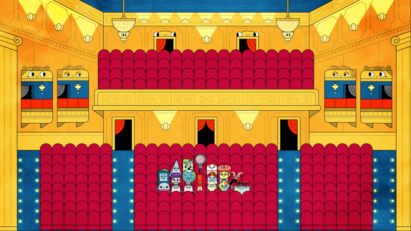 Watt’s class watches a musical performance about the many people it takes to make a show!