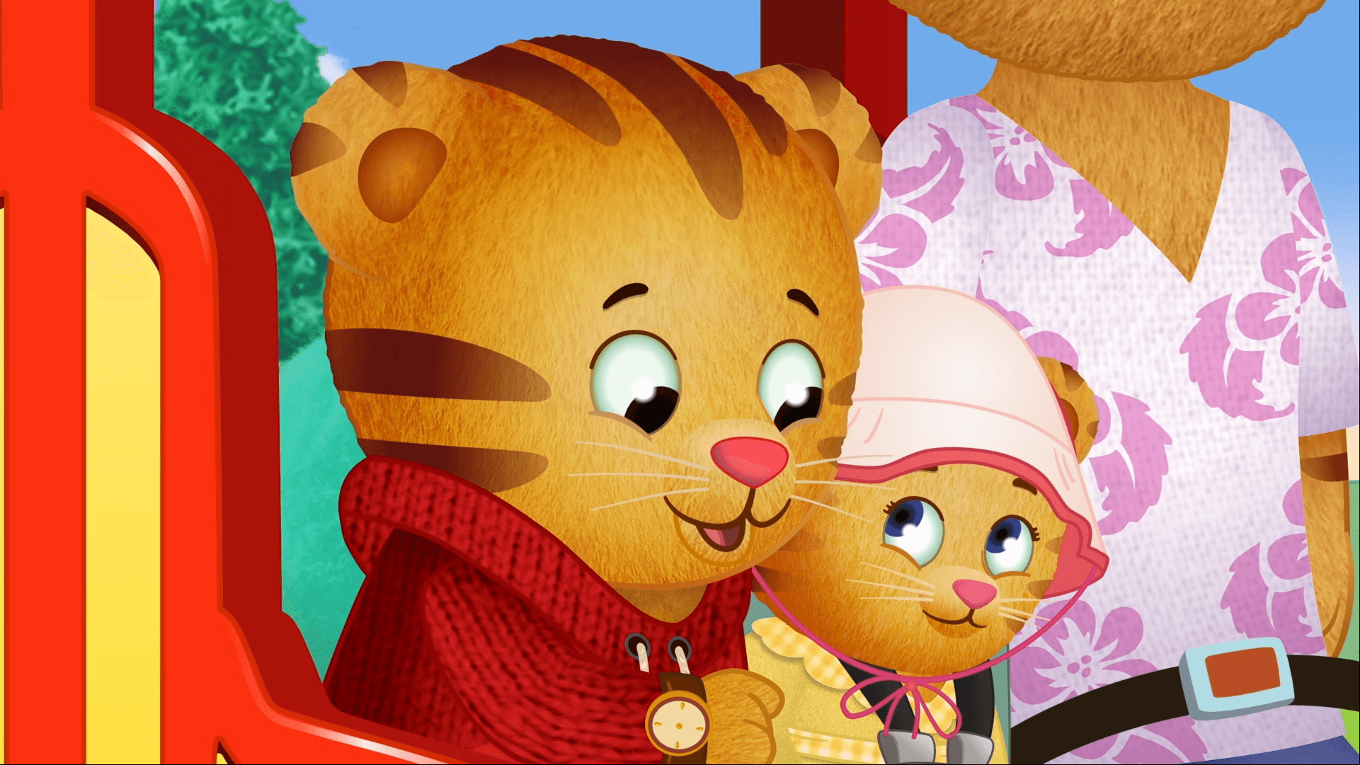 Daniel helps to take care of Margaret./Prince Wednesday and Jodi take care of a pet guinea pig.