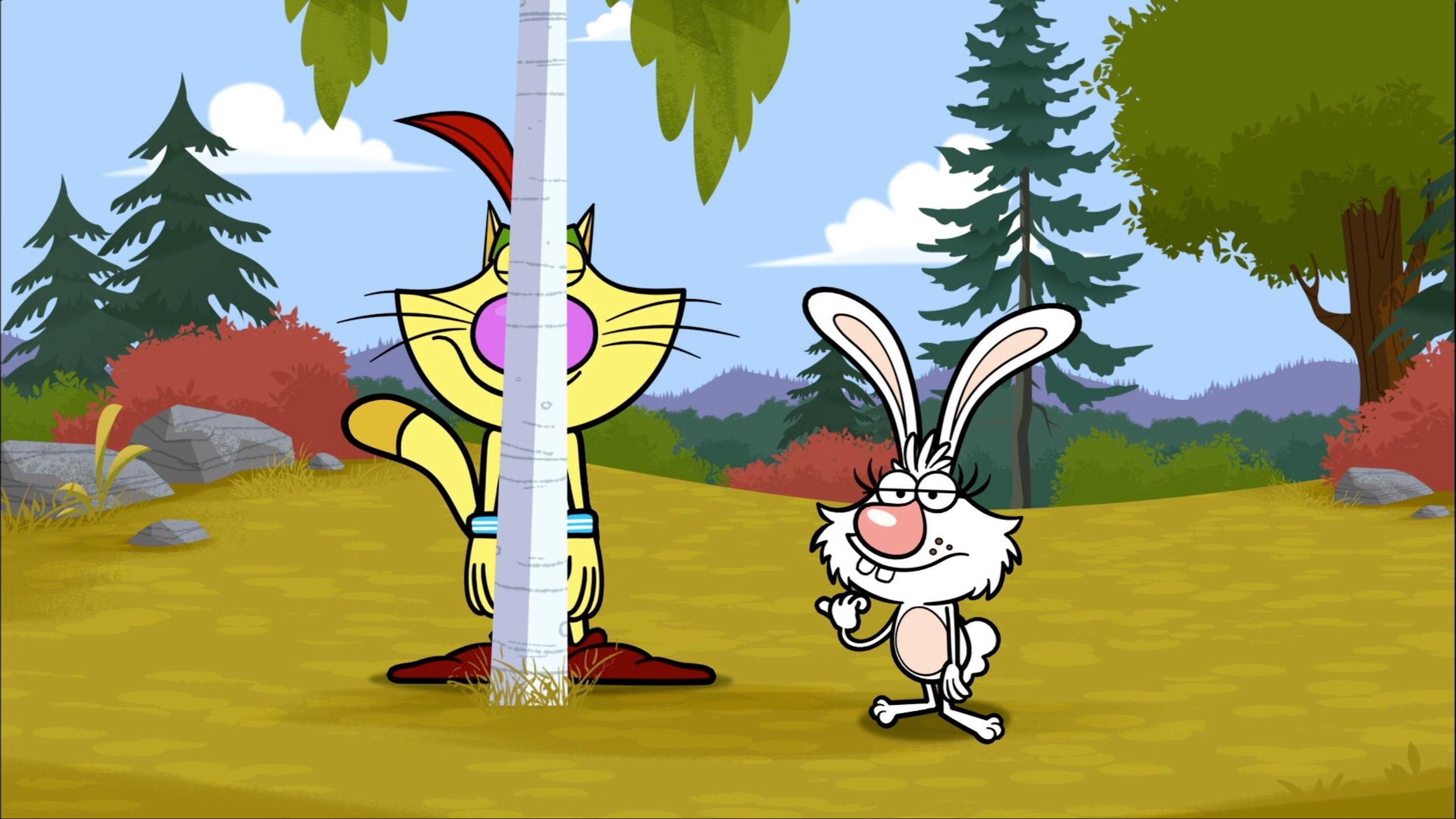 Nature Cat hopes to out-camoflauge Ronald at the Neighborhood Hide ‘N’ Seek Championship.