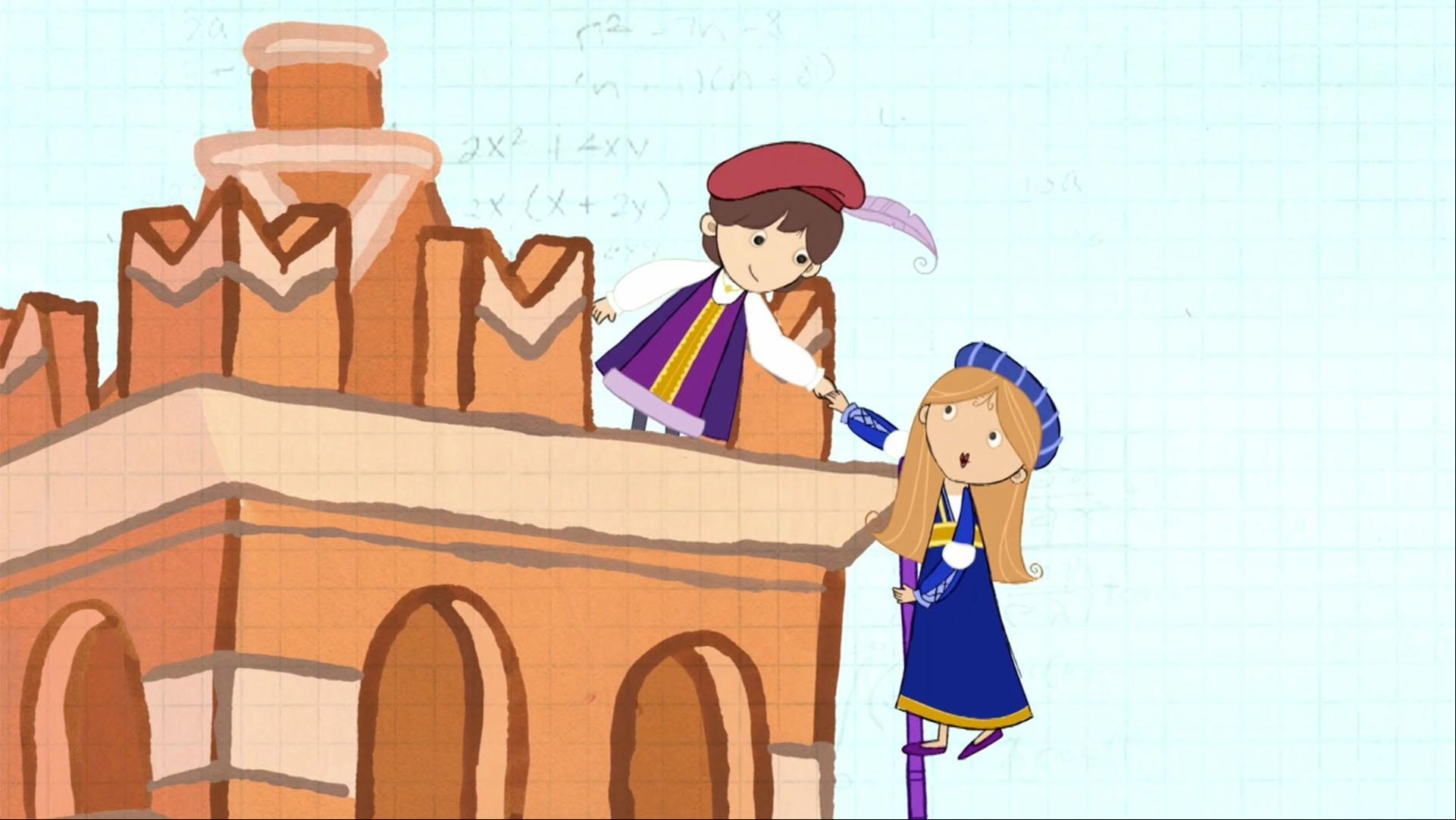 Peg and Cat sing a song and tap dance with Romeo and Juliet.