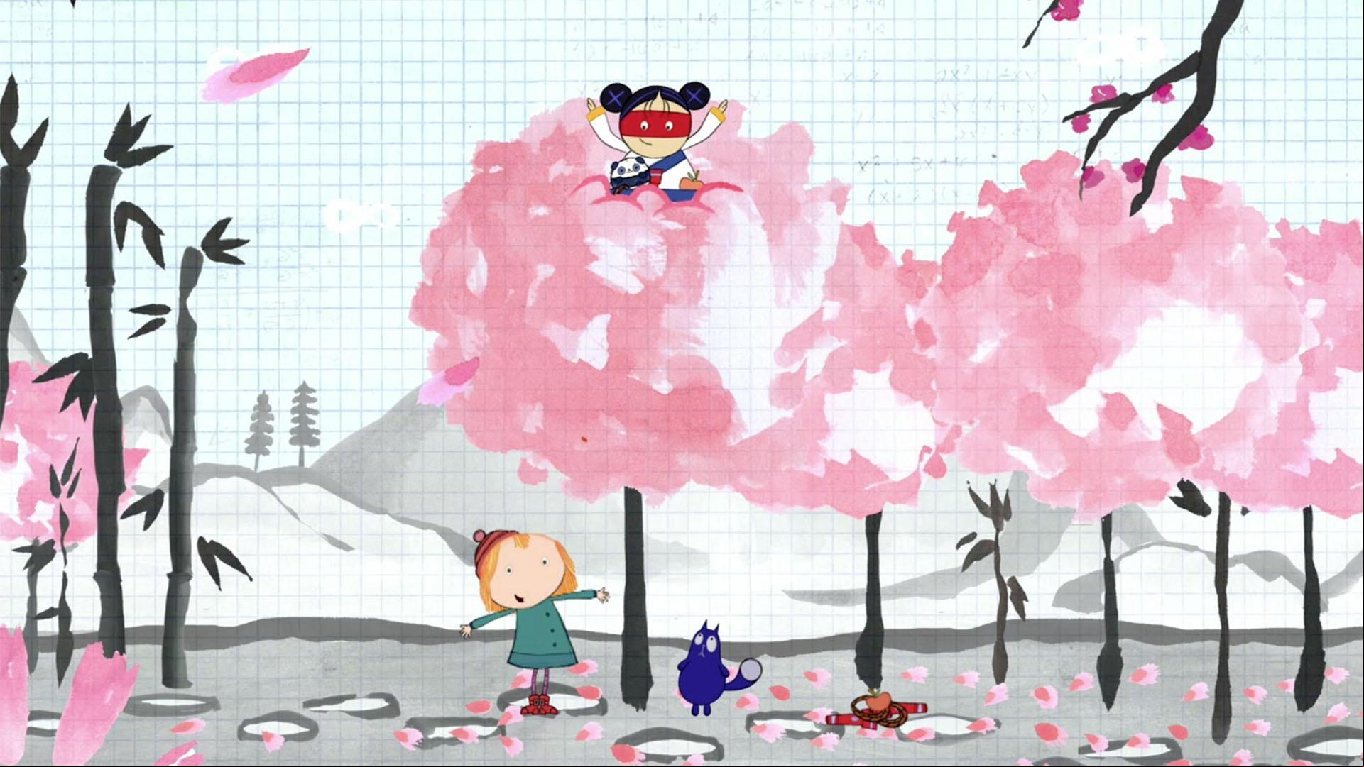 Mac aspires to be a clown. / Aspiring Ninja Aki hunts for missing cherry blossom trees.
