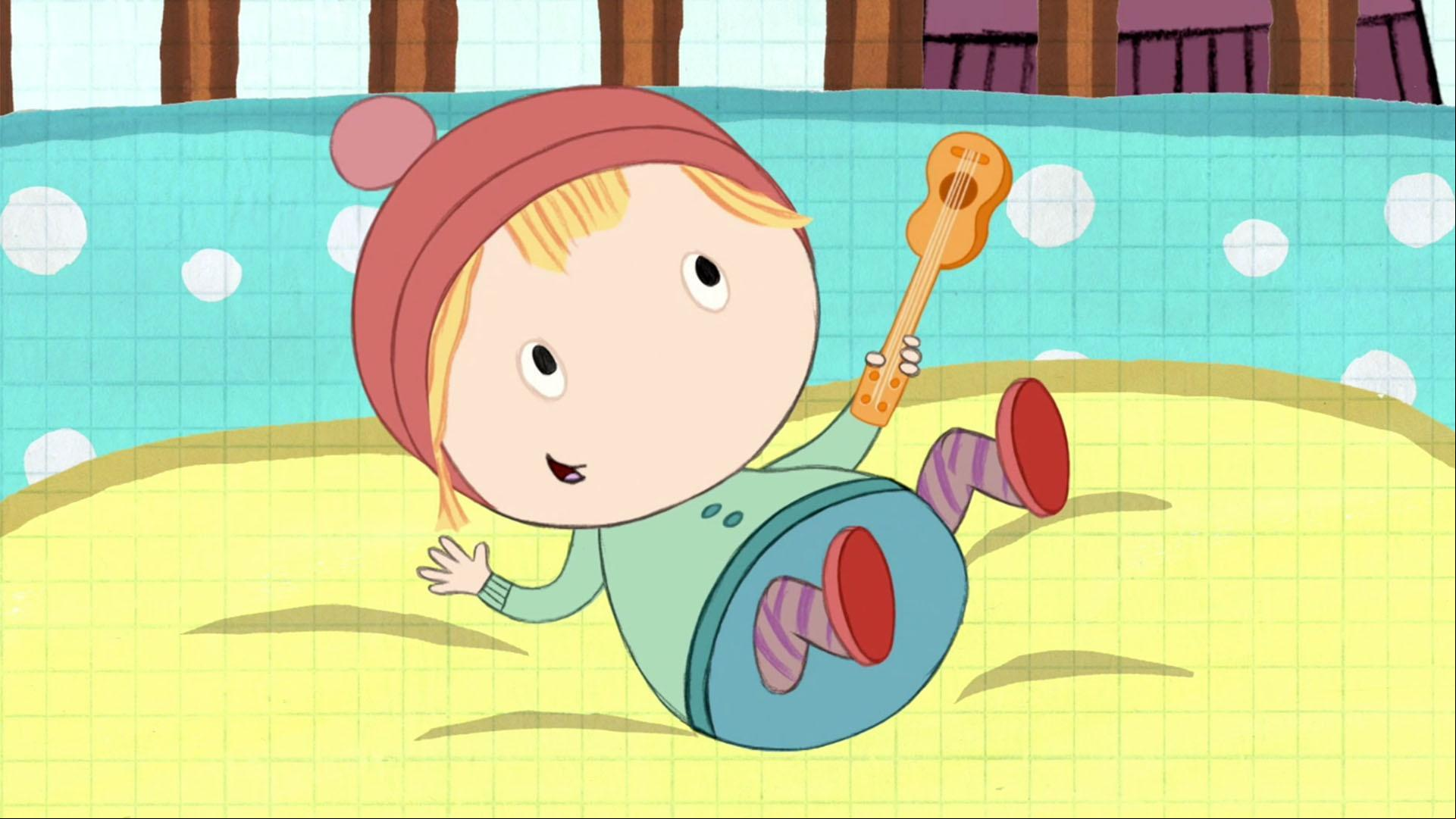 Peg, Cat, and Peg's mom sing a song about growing.