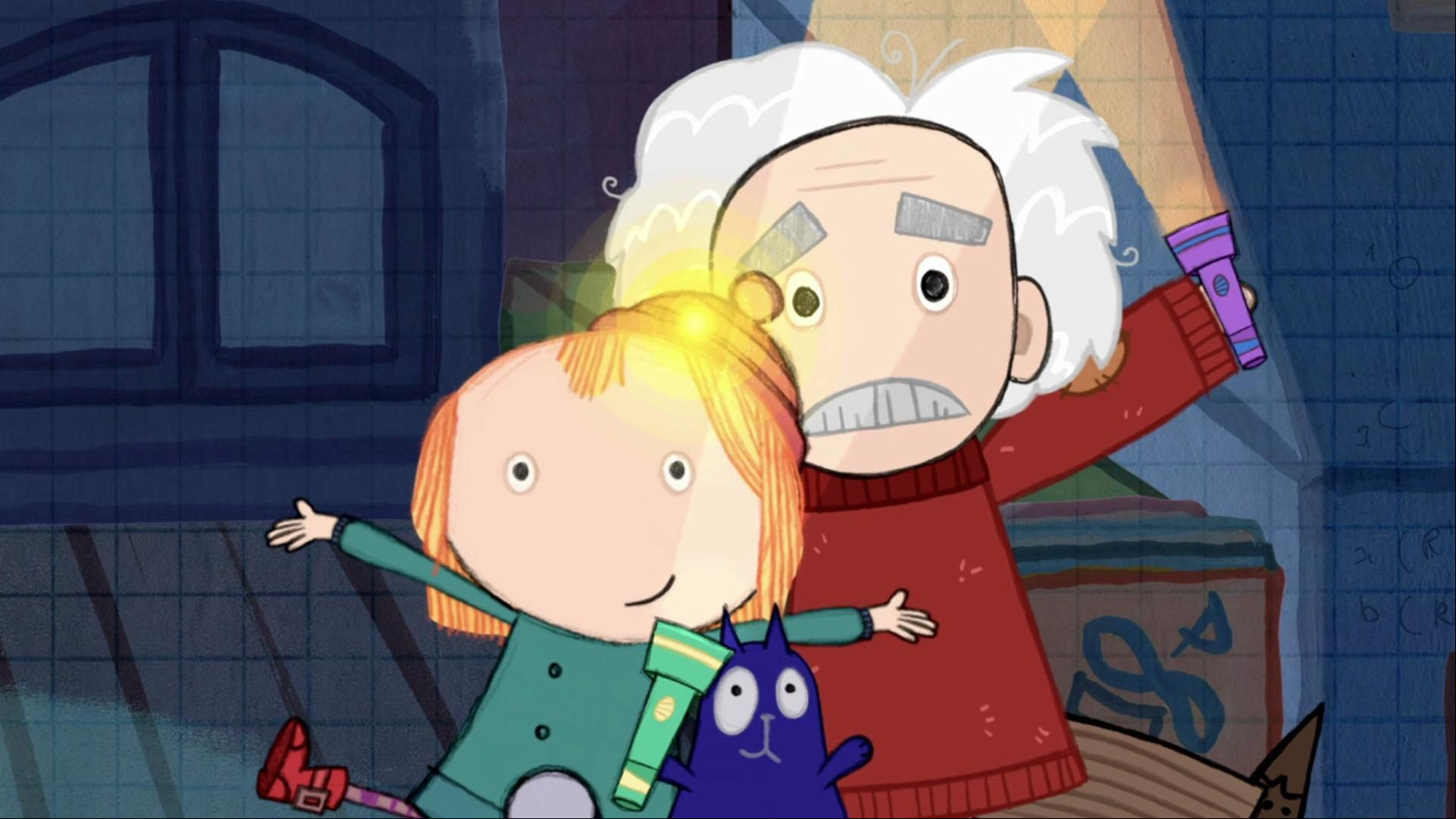 Albert Einstein gives Peg, Cat and their friends a special Hanukkah gift.