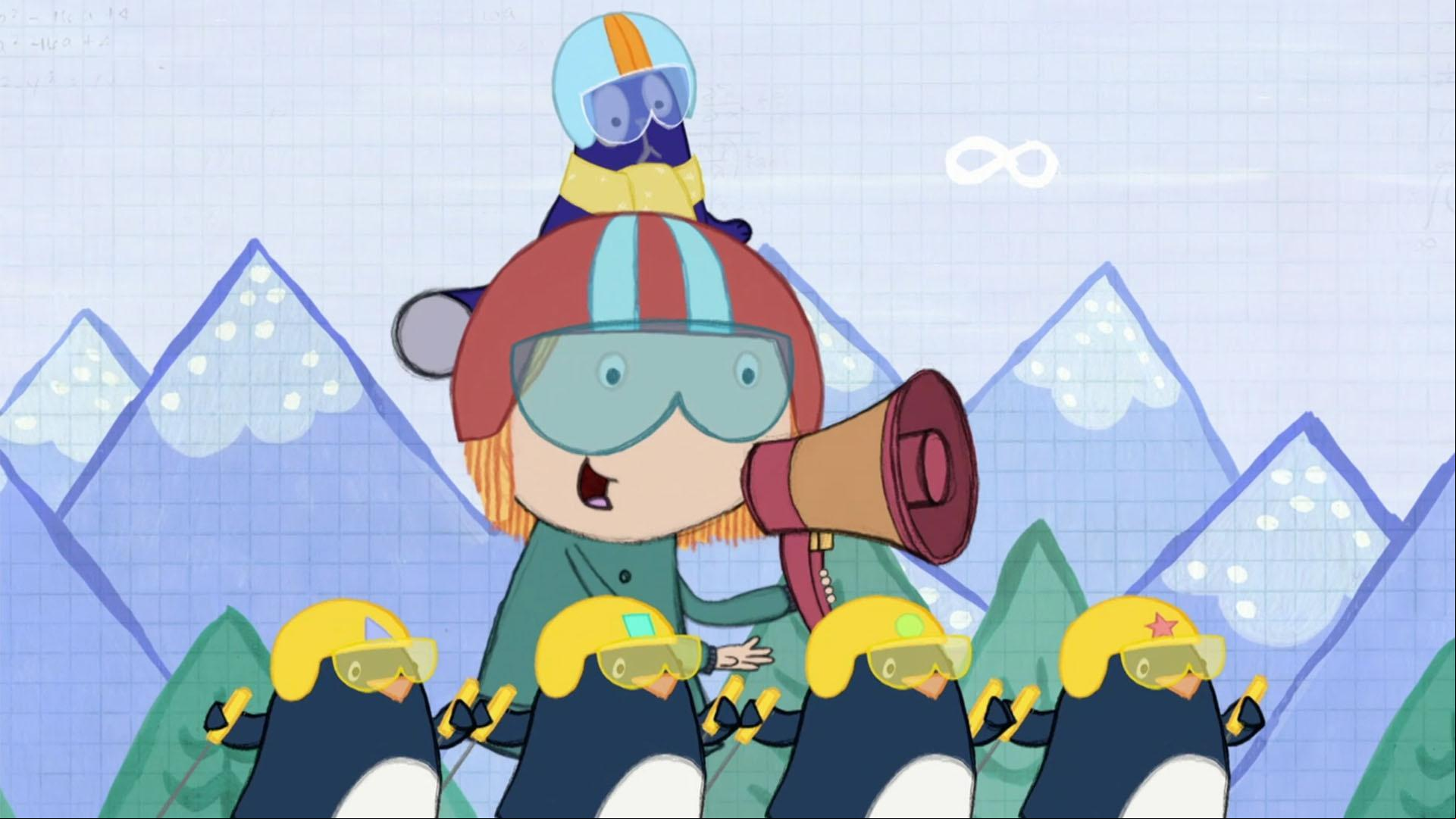 The 3 Bees make honey for Peg and Cat's honey cake./Skiing penguins dream of Olympic gold.