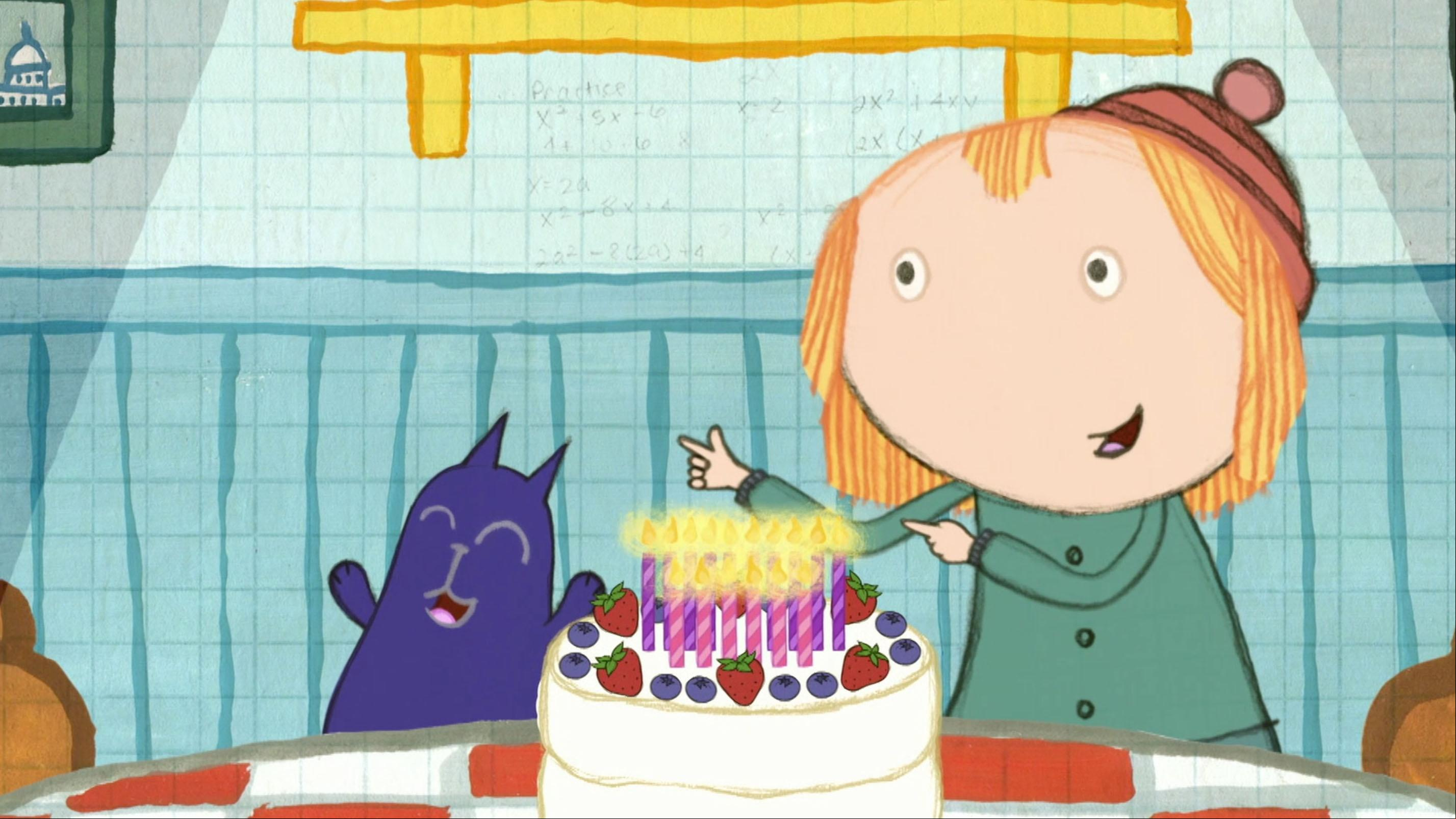 Peg and Cat make a birthday cake for Jonah. / Peg and Cat must reassemble their spaceship.