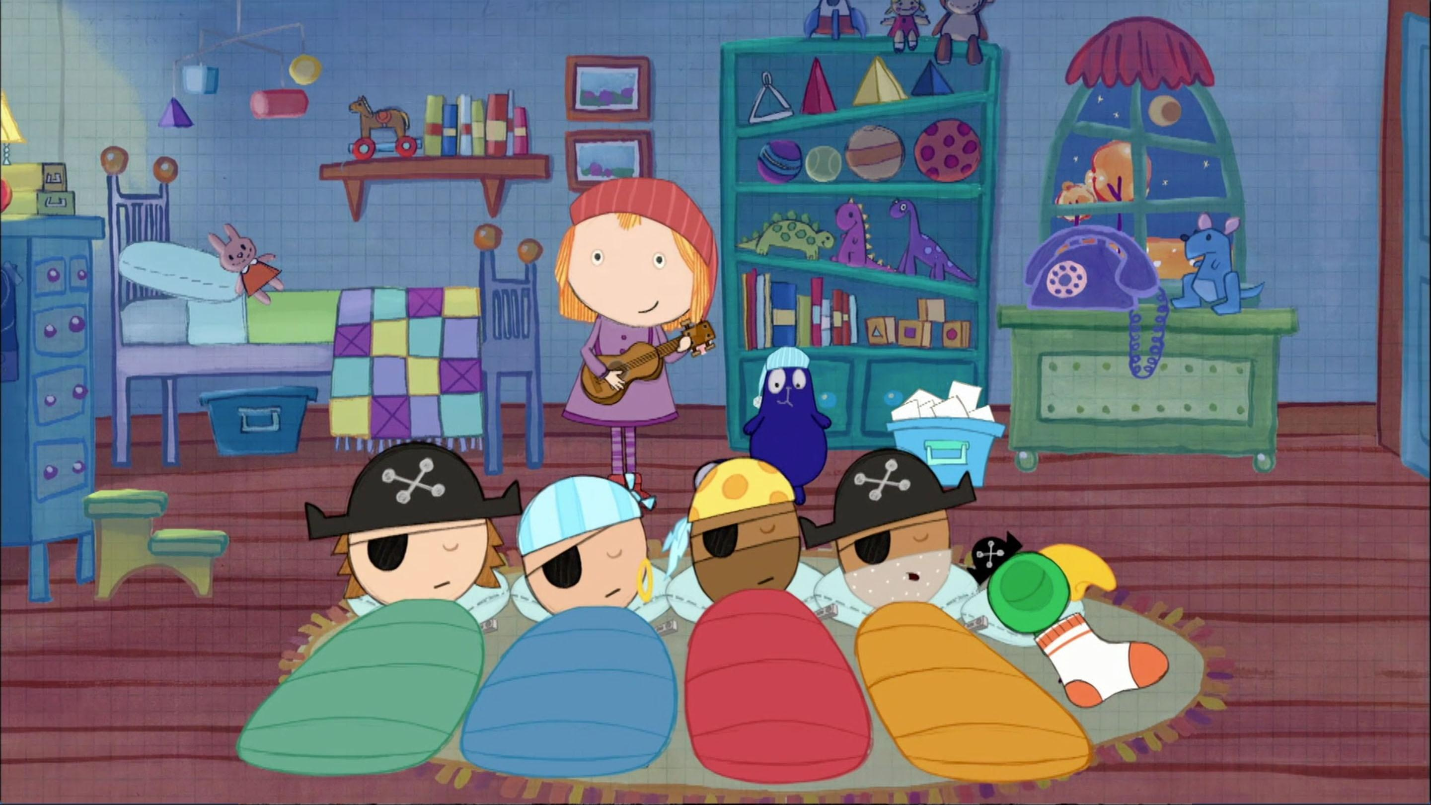 Peg and Cat teach pirates to share. / The Pirates need help falling asleep.