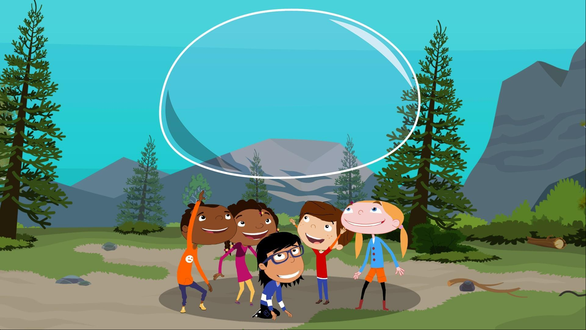 A storm is brewing and the kids are stuck on Mysterious Mount X.  Bubble to the rescue!