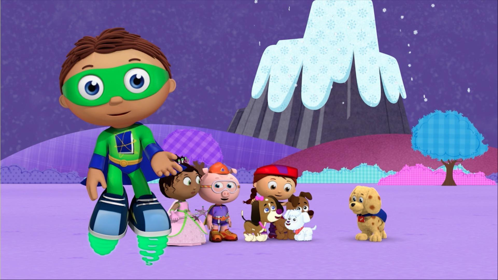 Woofster jumps into the story of Super Puppy to meet his hero.