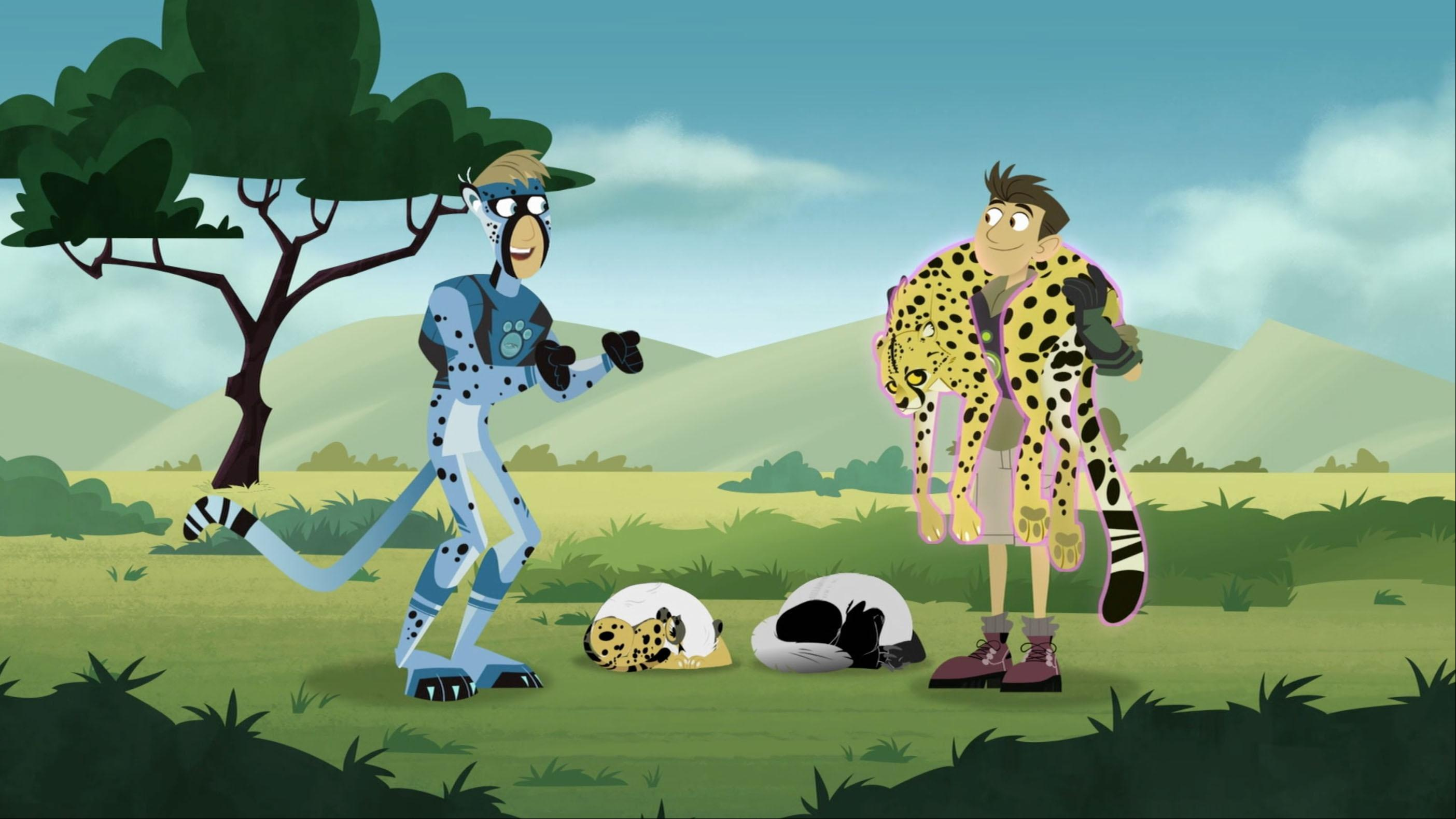 Martin and Chris encounter a cheetah cub and its mom.