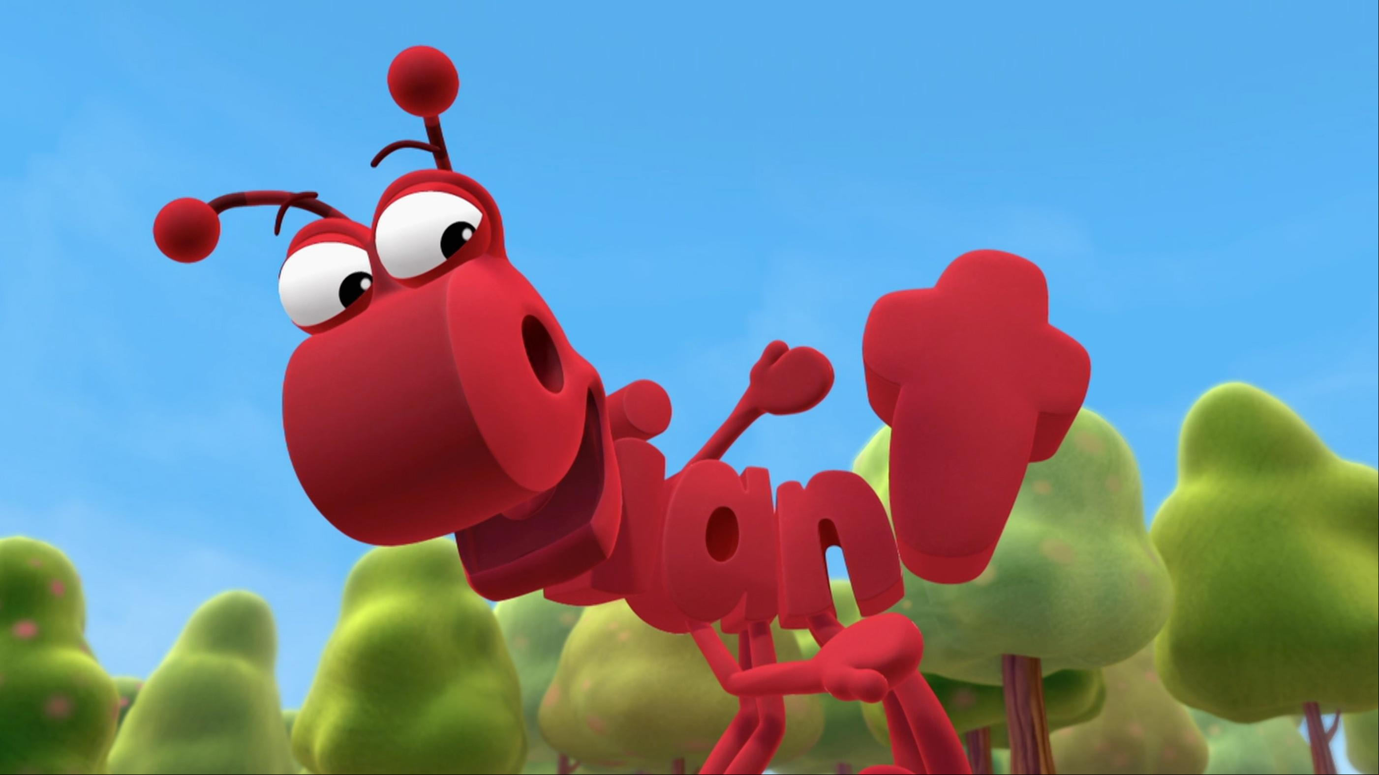 Tiny ant is tired of being the smallest WordFriend./Chef Pig gets a pot stuck on his face.