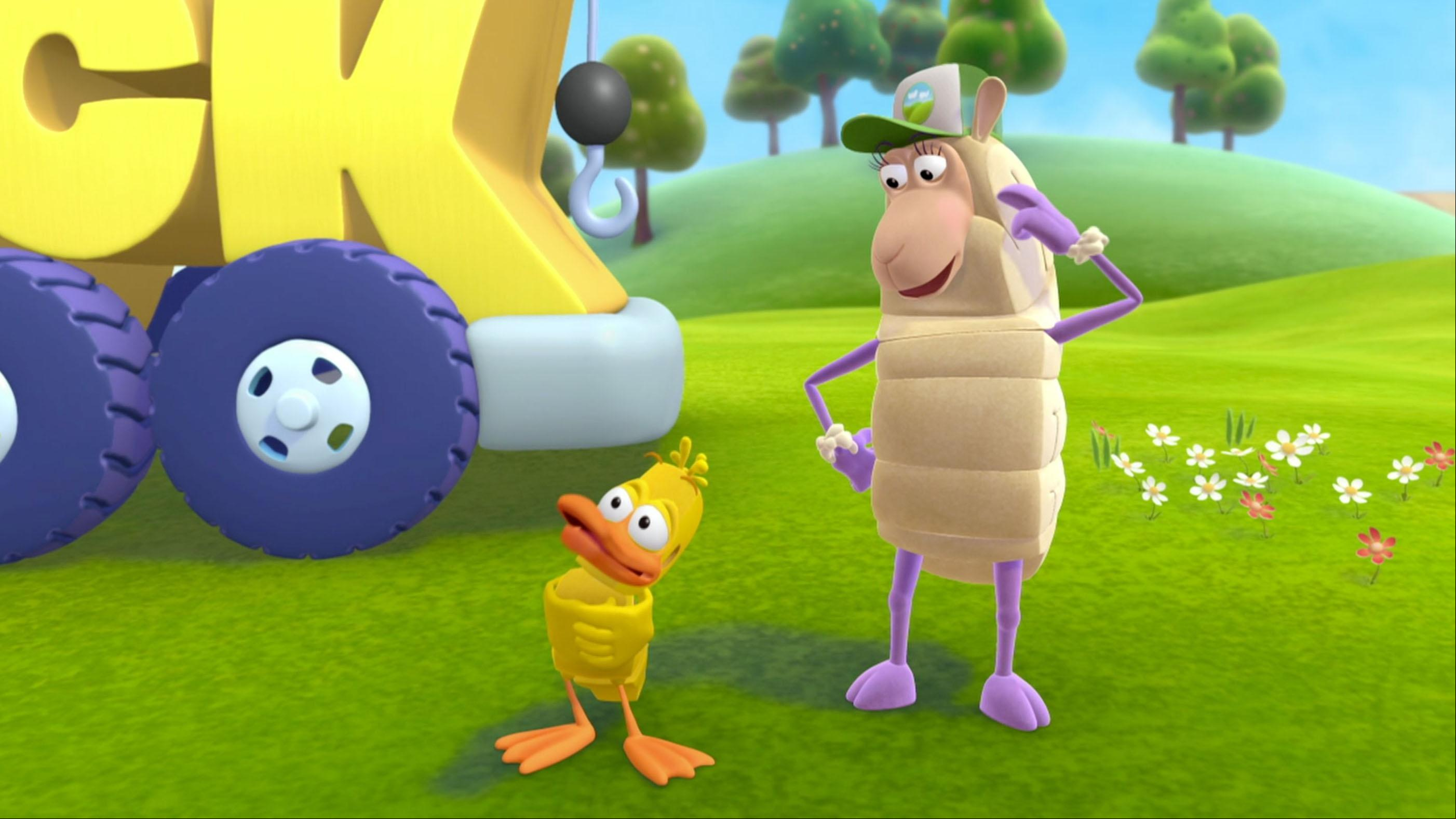 When Duck sees a truck for the first time, he feels afraid!