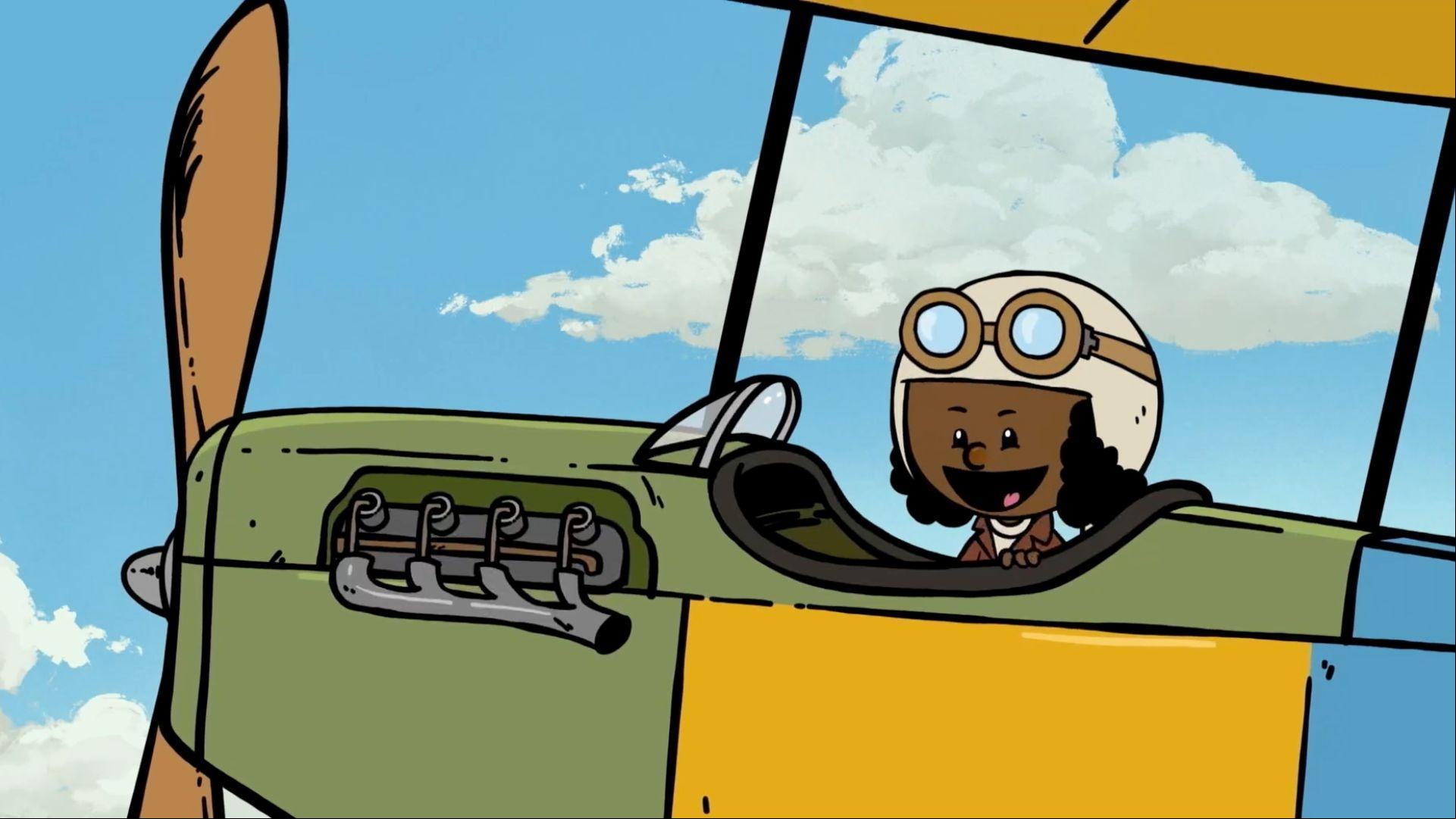 Bessie Coleman teaches Yadina how to keep going./The trio meets King Sejong the Great.