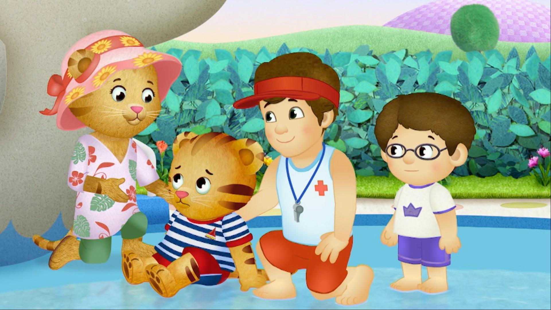 Daniel spends some time at the pool, learning all the rules.