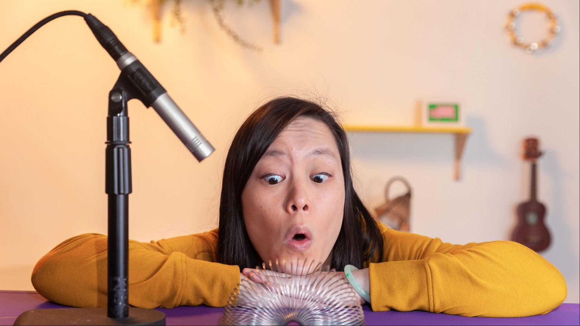  Katie and her guest, Alba, as they teach us how to make fun movie sound effects!