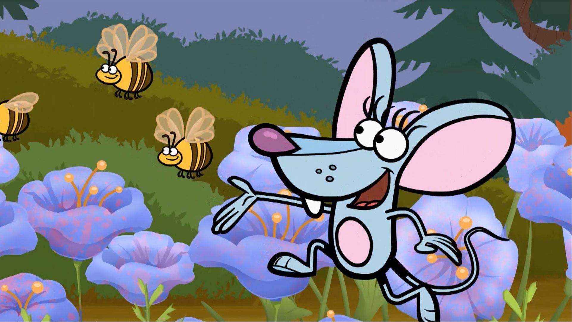 Squeeks explains to Daisy how to make up a nature song by telling a story.
