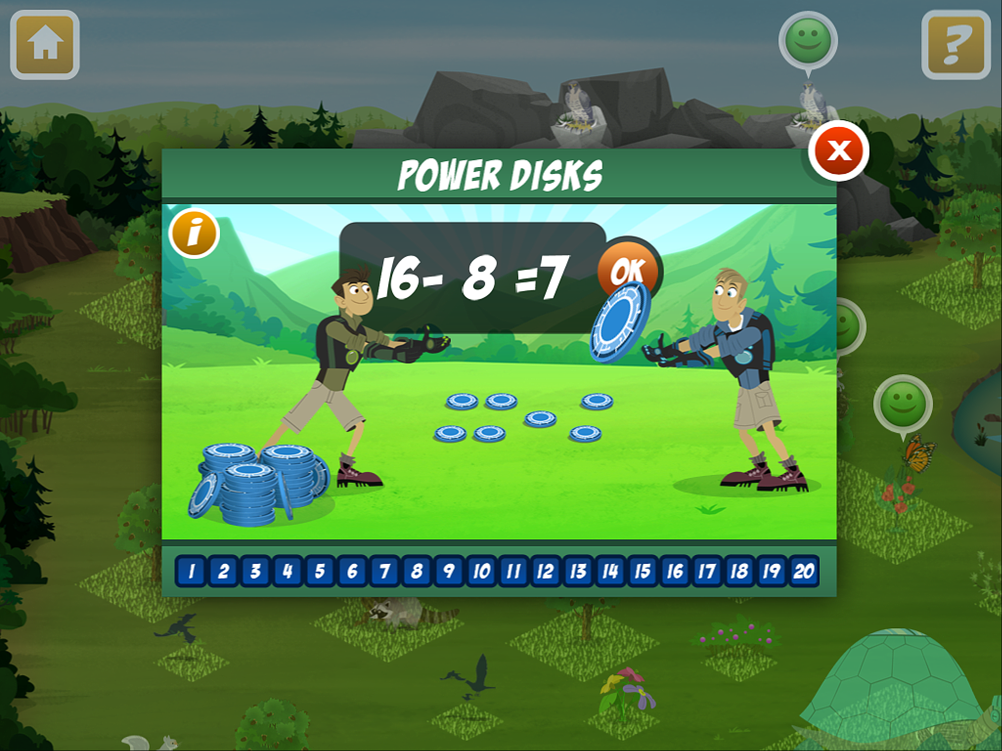Wild Kratts Creature Math screenshot.