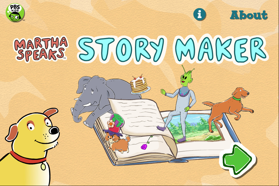 Martha Speaks Story Maker screenshot.