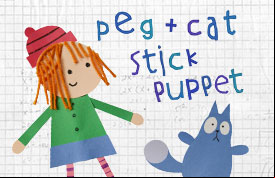 Peg + Cat Stick Puppets