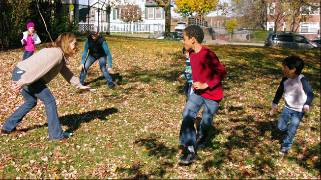 Families play tag
