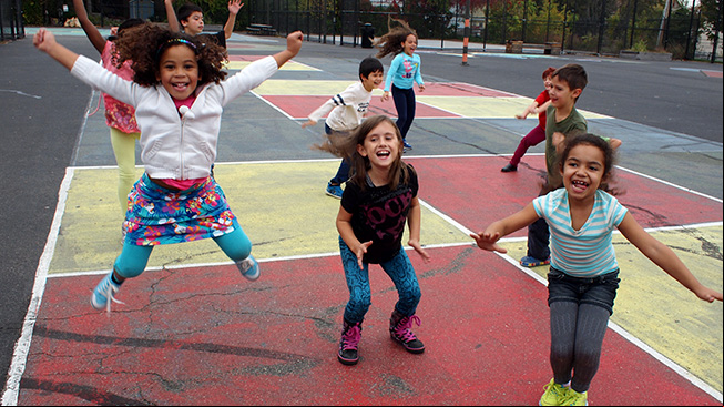 Kids jumping