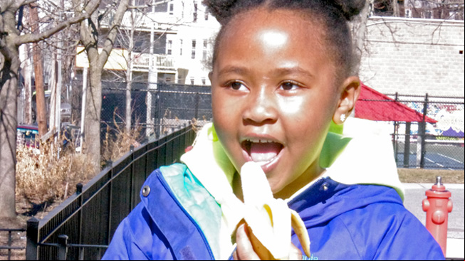 Girl with banana